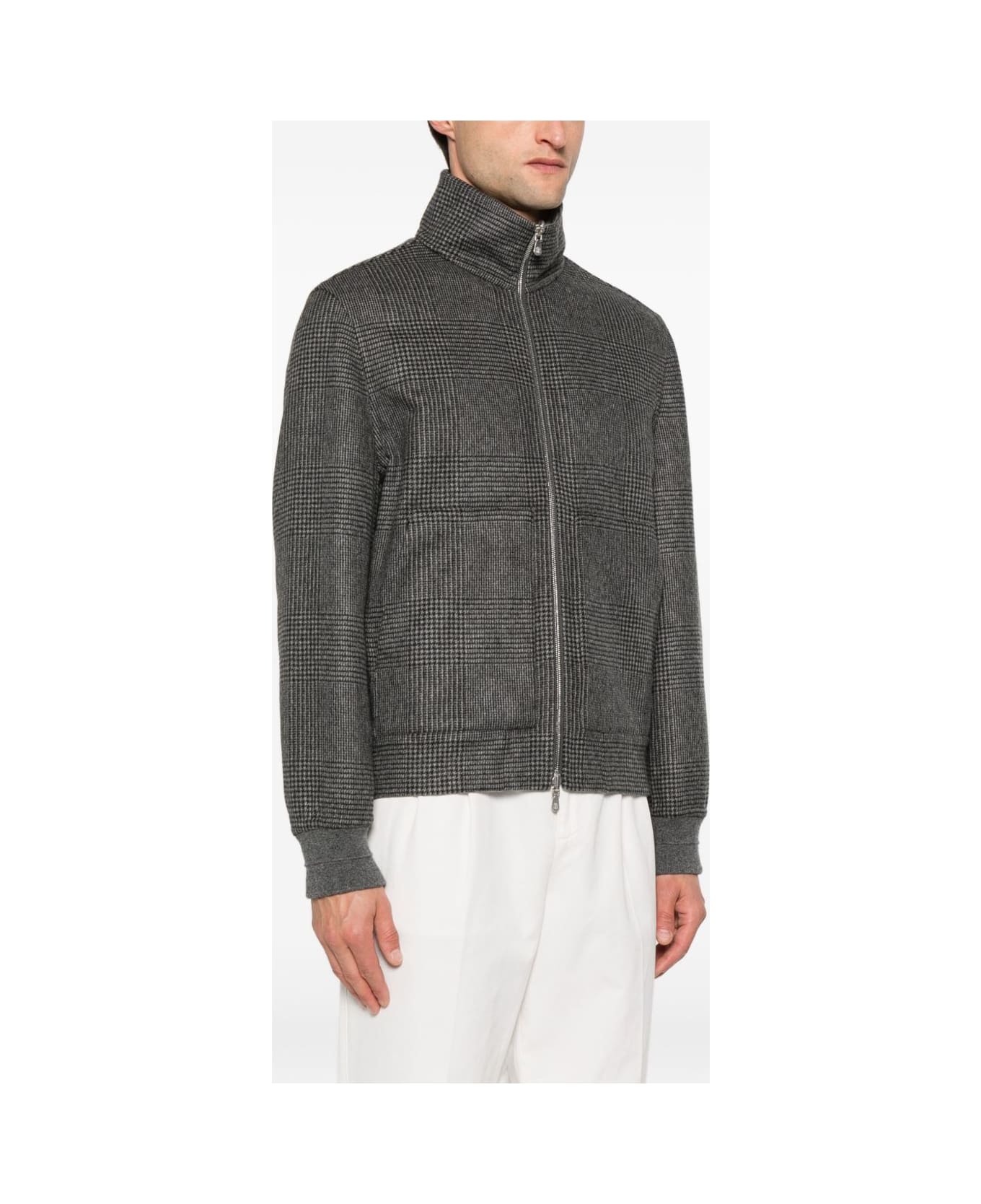 Brunello Cucinelli Cashmere Bomber Jacket - Grey