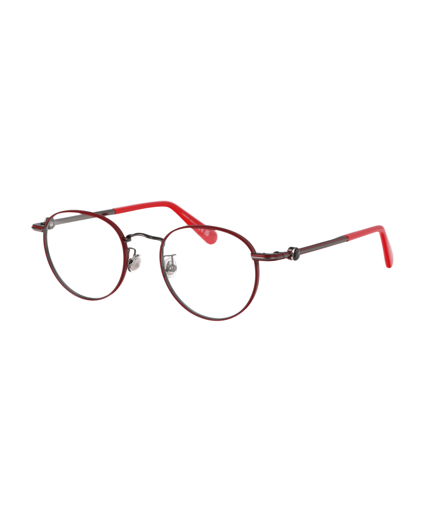 Moncler Eyewear Ml5204 Glasses - 066 Bordeaux Lucido アイウェア