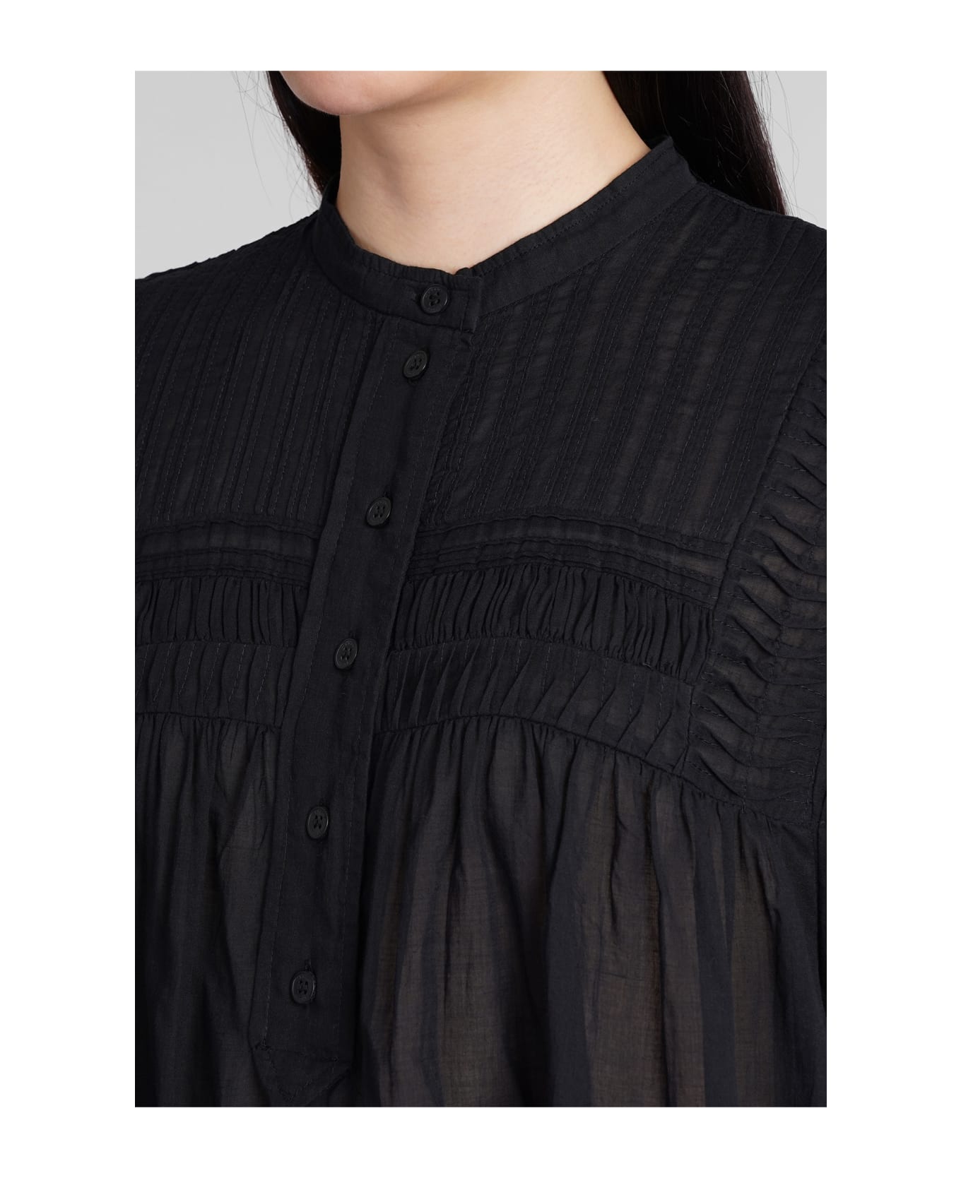 Marant Étoile Leaza Shirt In Black Cotton - black