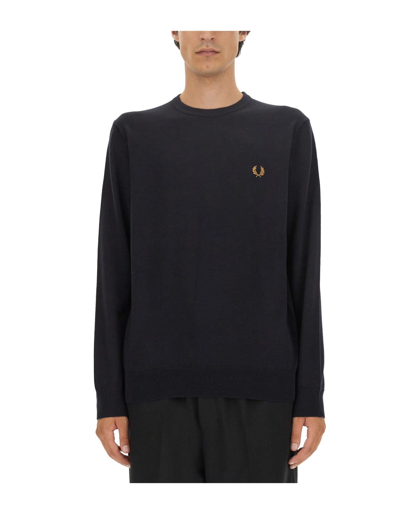Fred Perry Jersey With Logo Embroidery - BLU