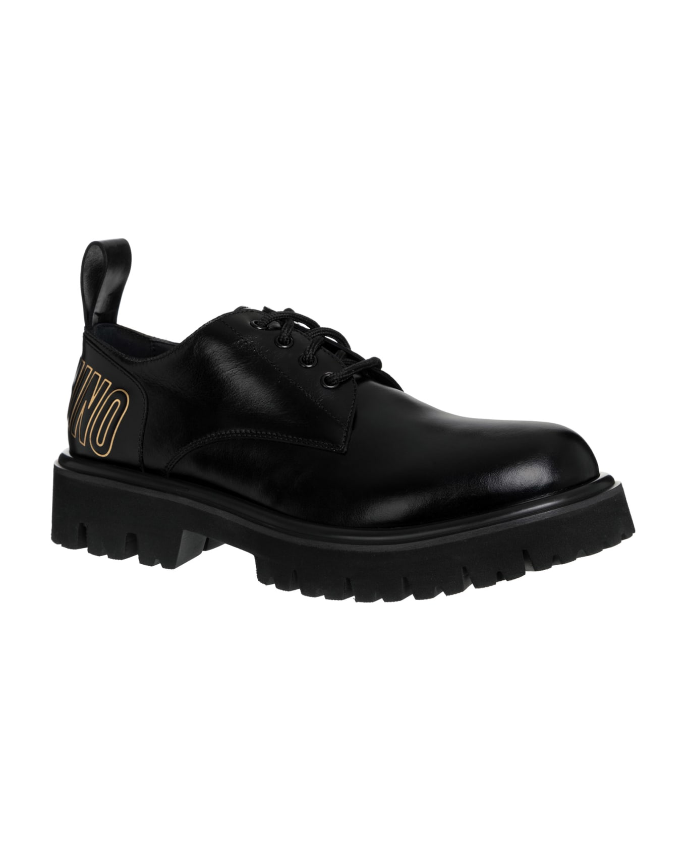 Moschino Leather Derby Shoes - Nero