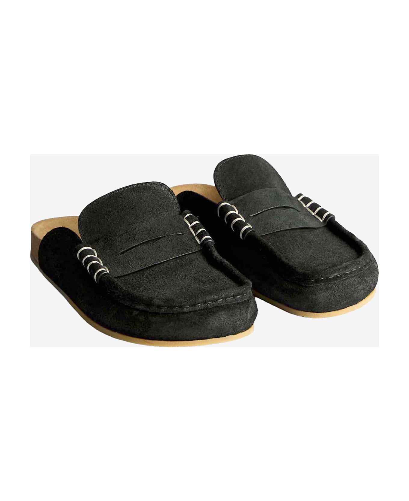 J.W. Anderson Suede Mule Loafers - Black