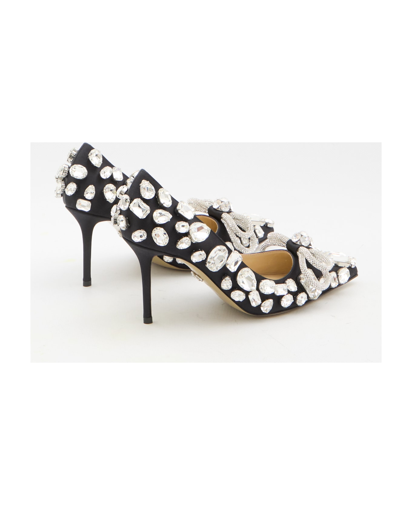 Mach & Mach Double Bow Pumps - BLACK