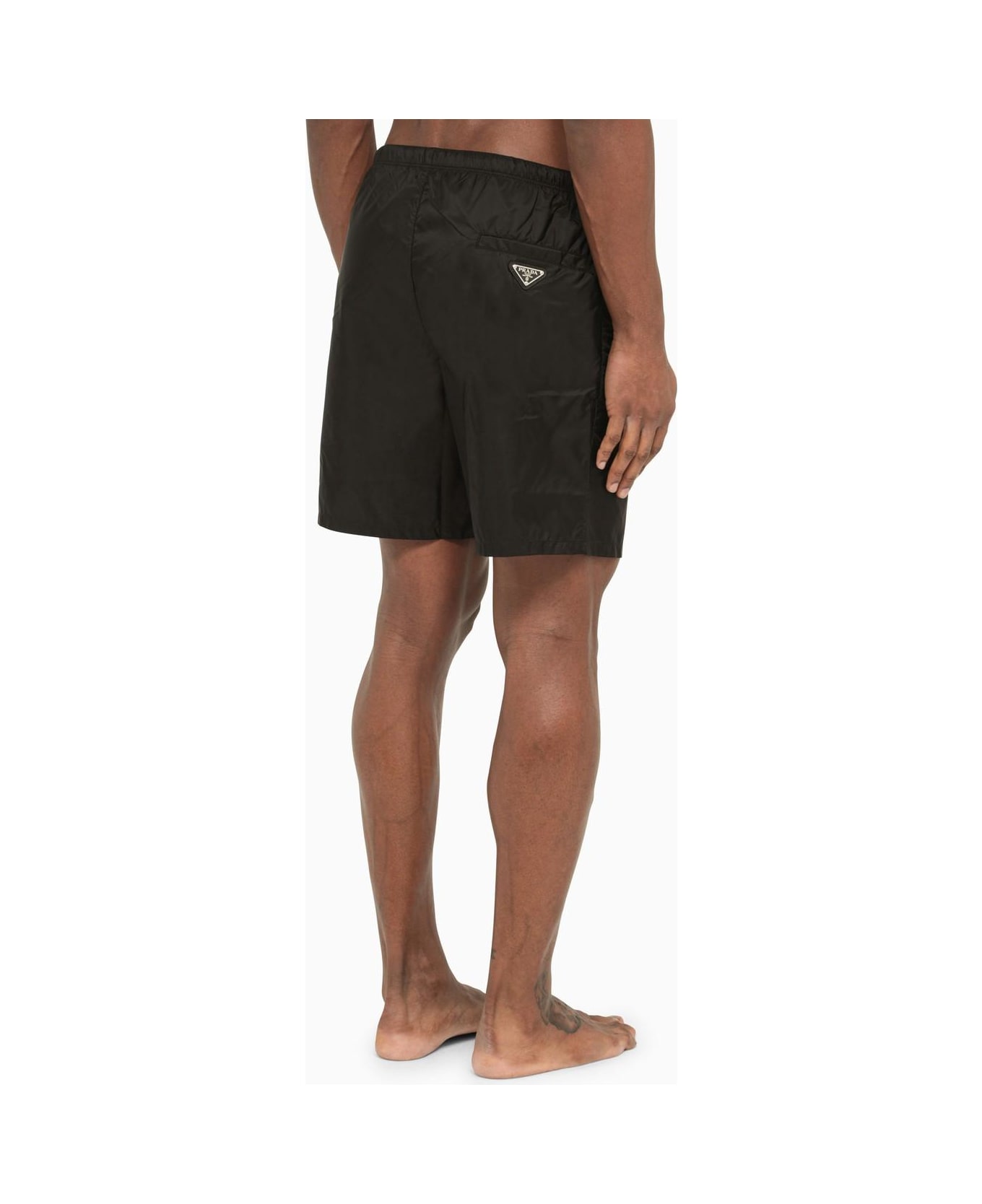 Prada Ribbed Waist Shorts - Black