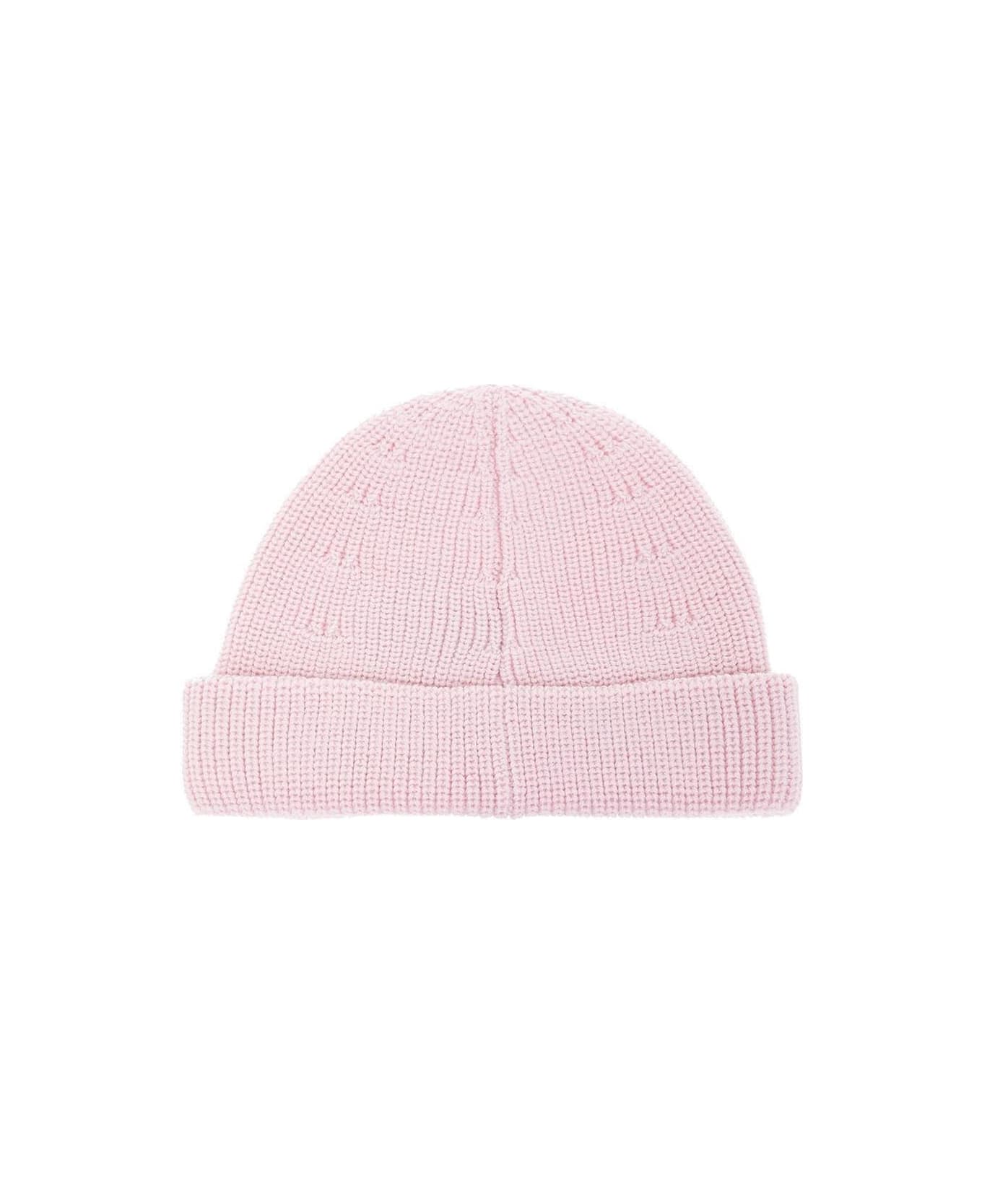 VETEMENTS Logo Embroidered Beanie - PINK