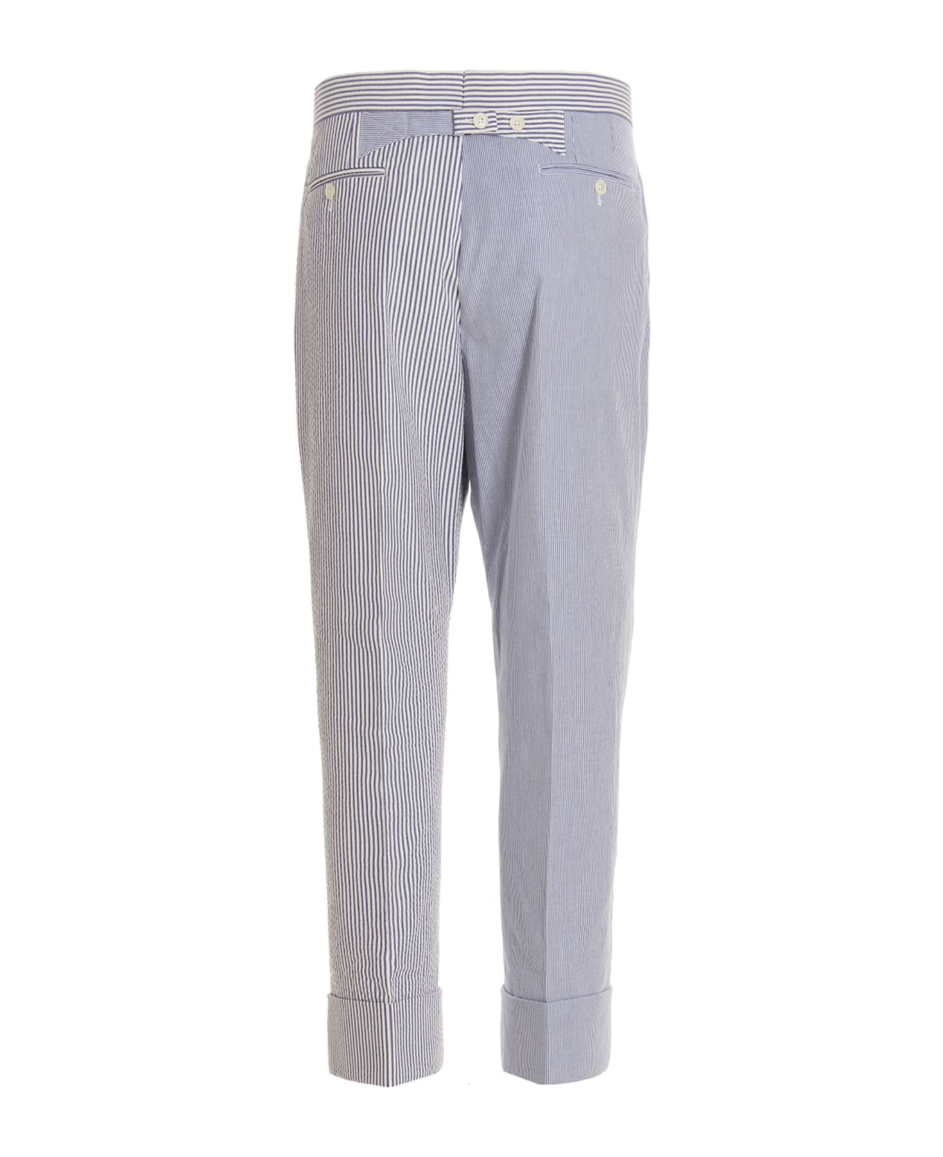 Thom Browne Striped Trousers - Light Blue ボトムス