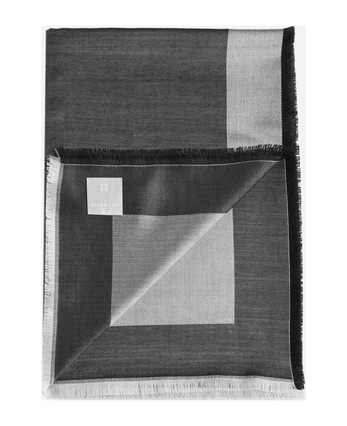 Givenchy Logo Silk And Wool Shawl