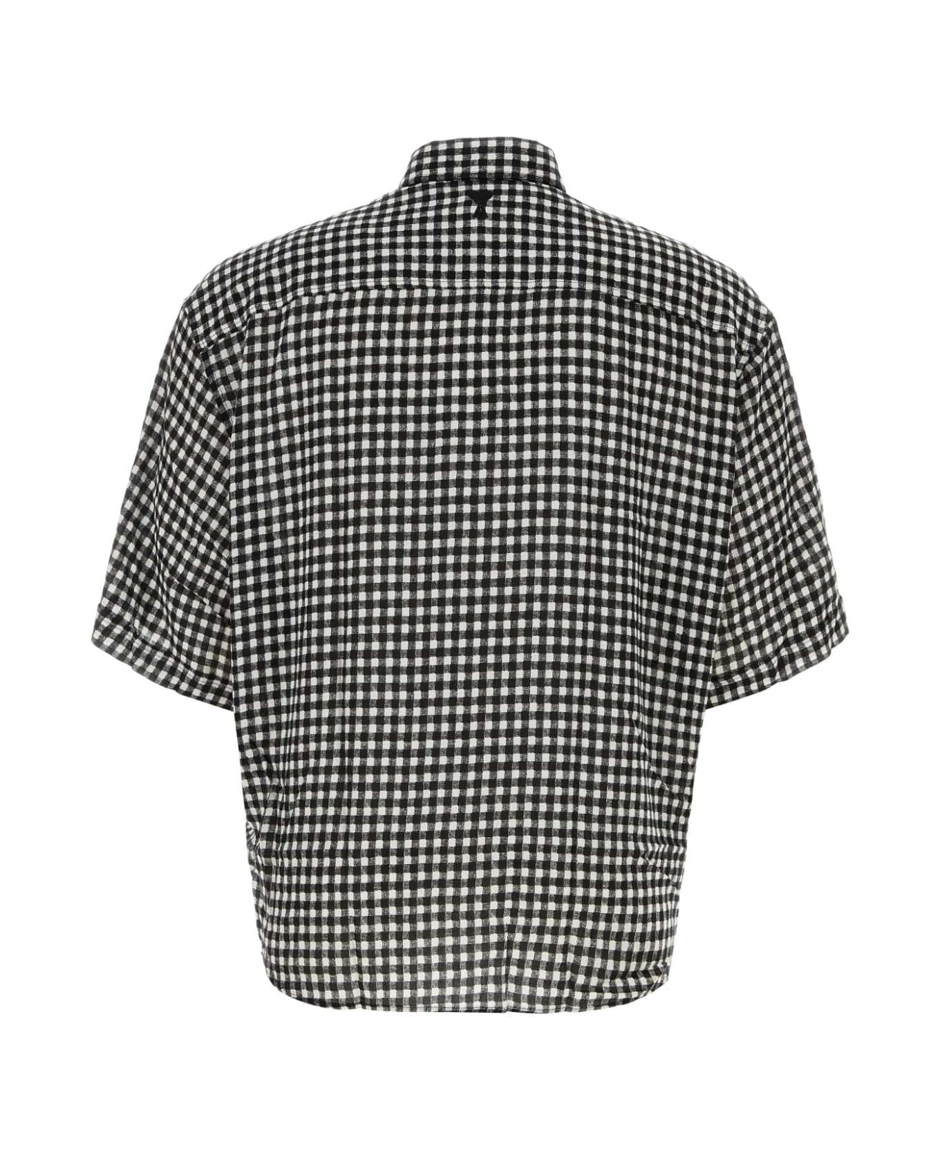 Ami Alexandre Mattiussi Embroidered Viscose Shirt - CHALKBLACK シャツ