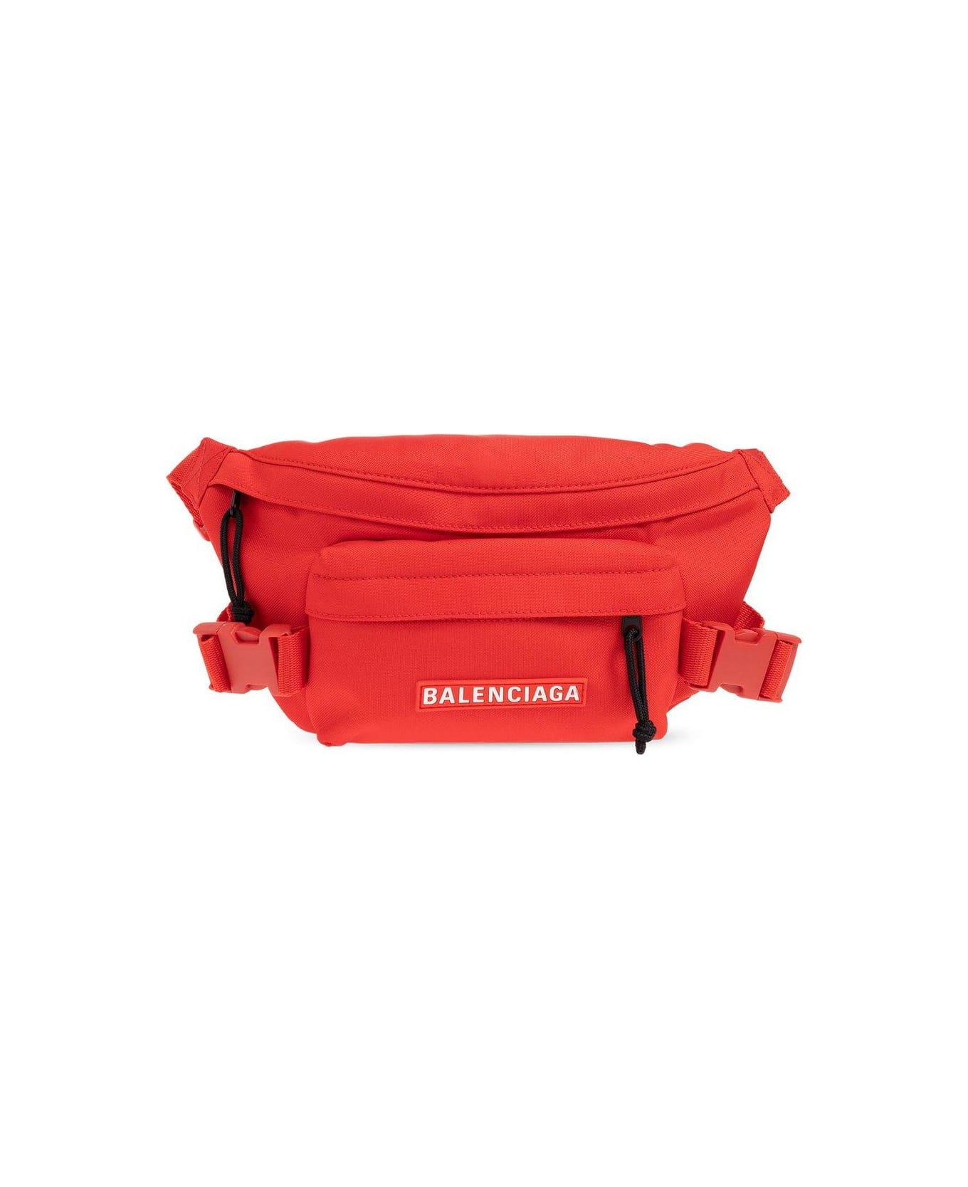 Balenciaga Skiwear Logo Patch Belt Bag - Red