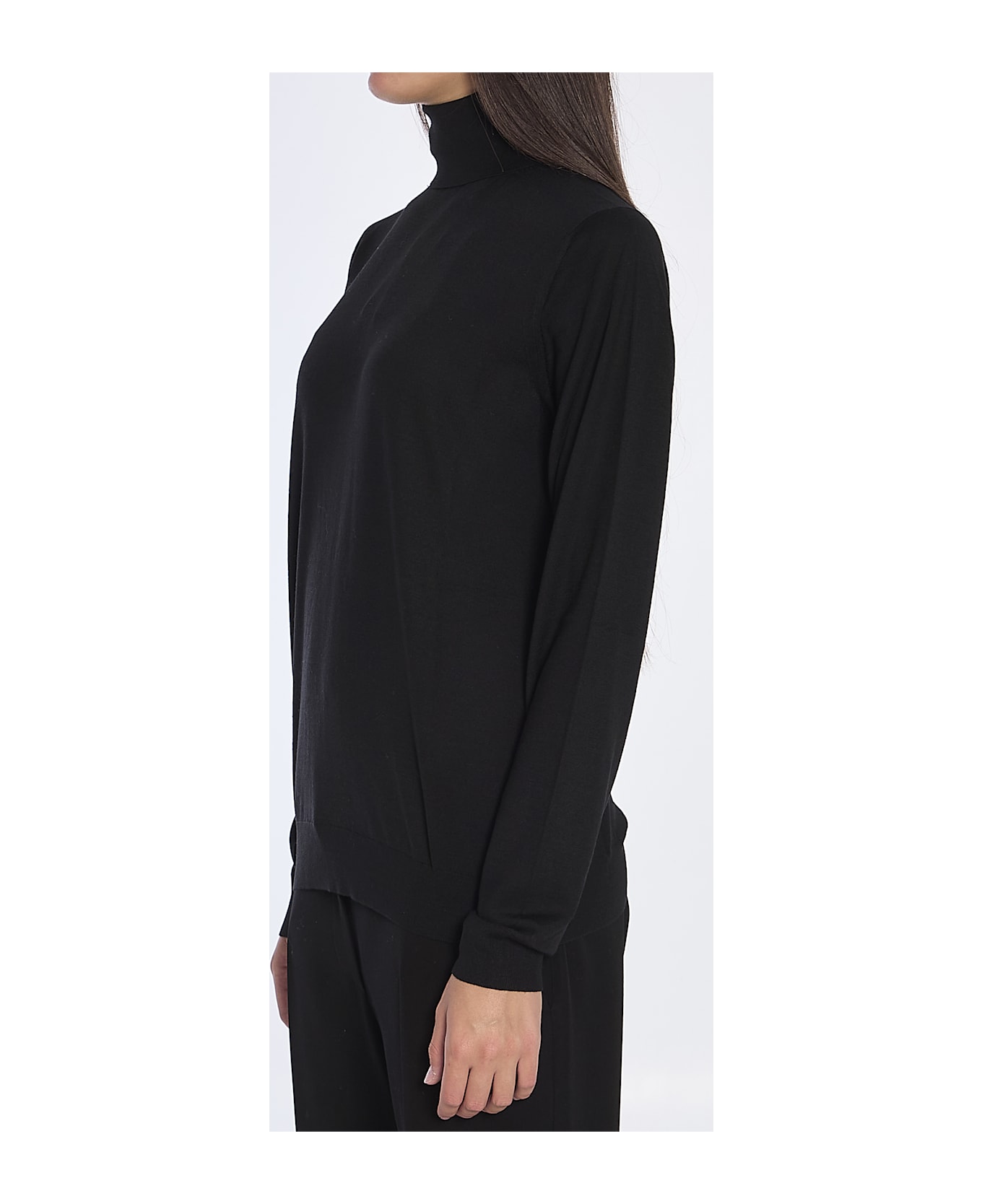 The Row Heva Turtleneck Sweater - BLACK