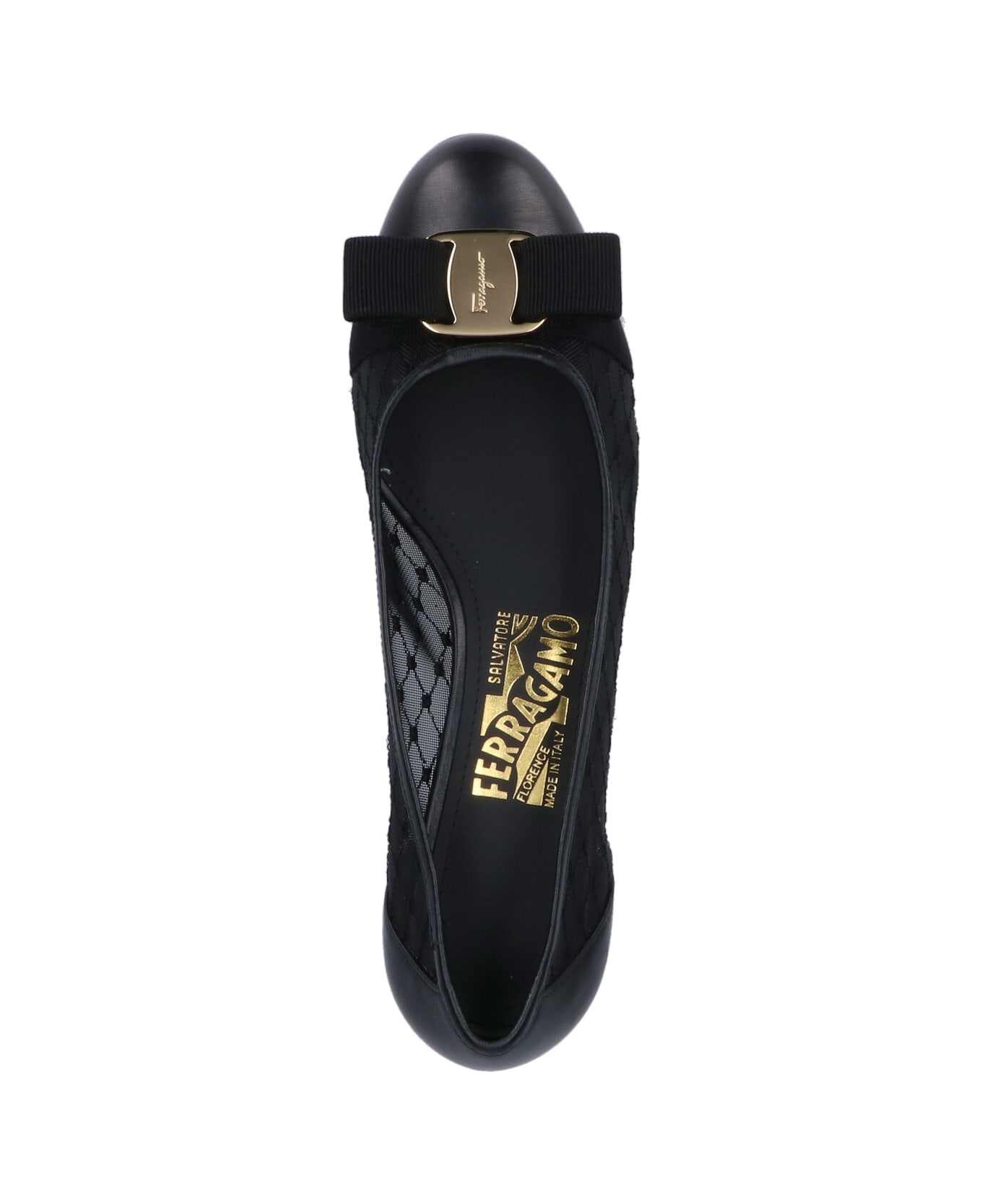 Ferragamo Mesh Pumps "vara" - Black  