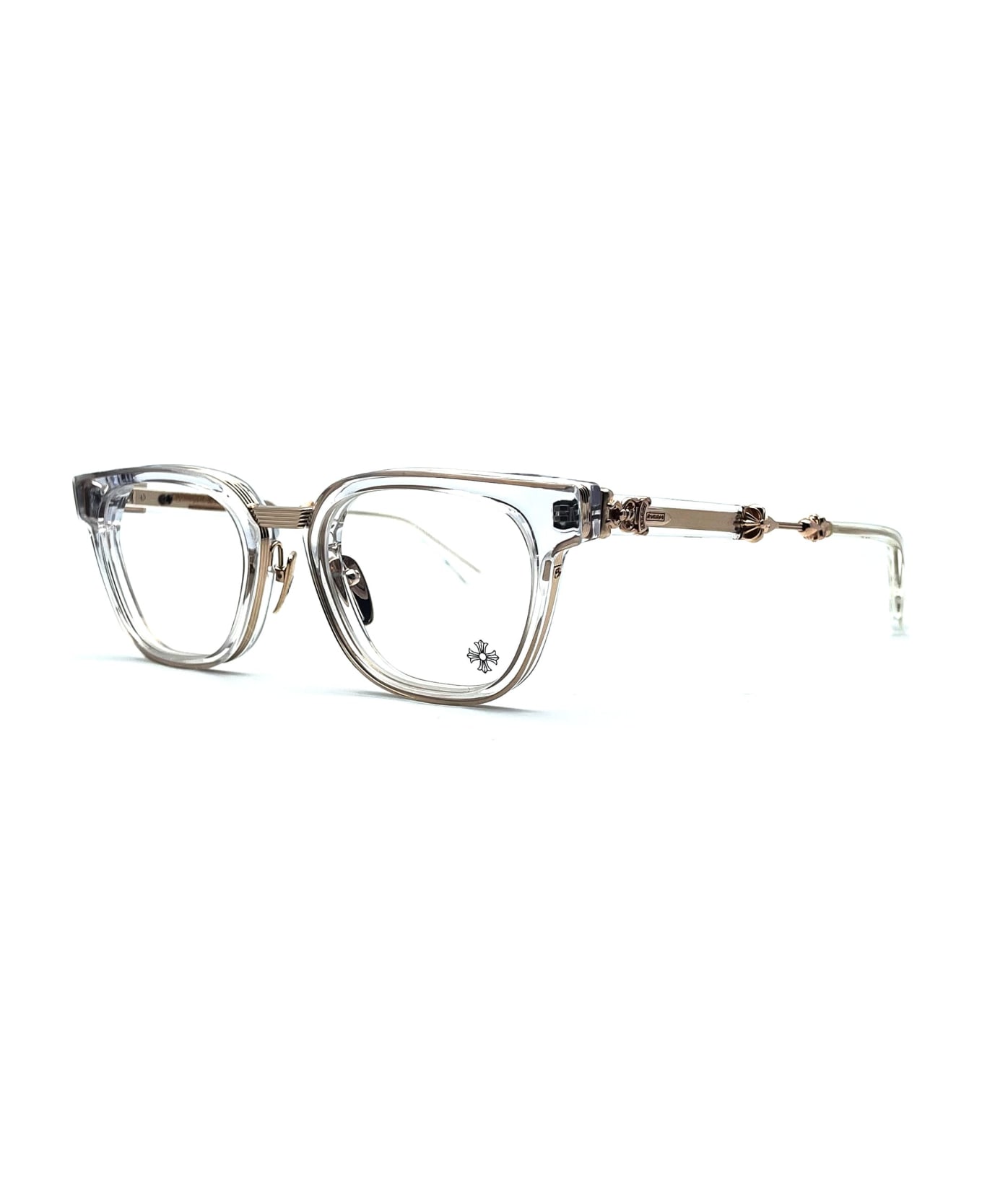 Chrome Hearts Duck Butter - Cristal / Gold Rx Glasses - Crystal
