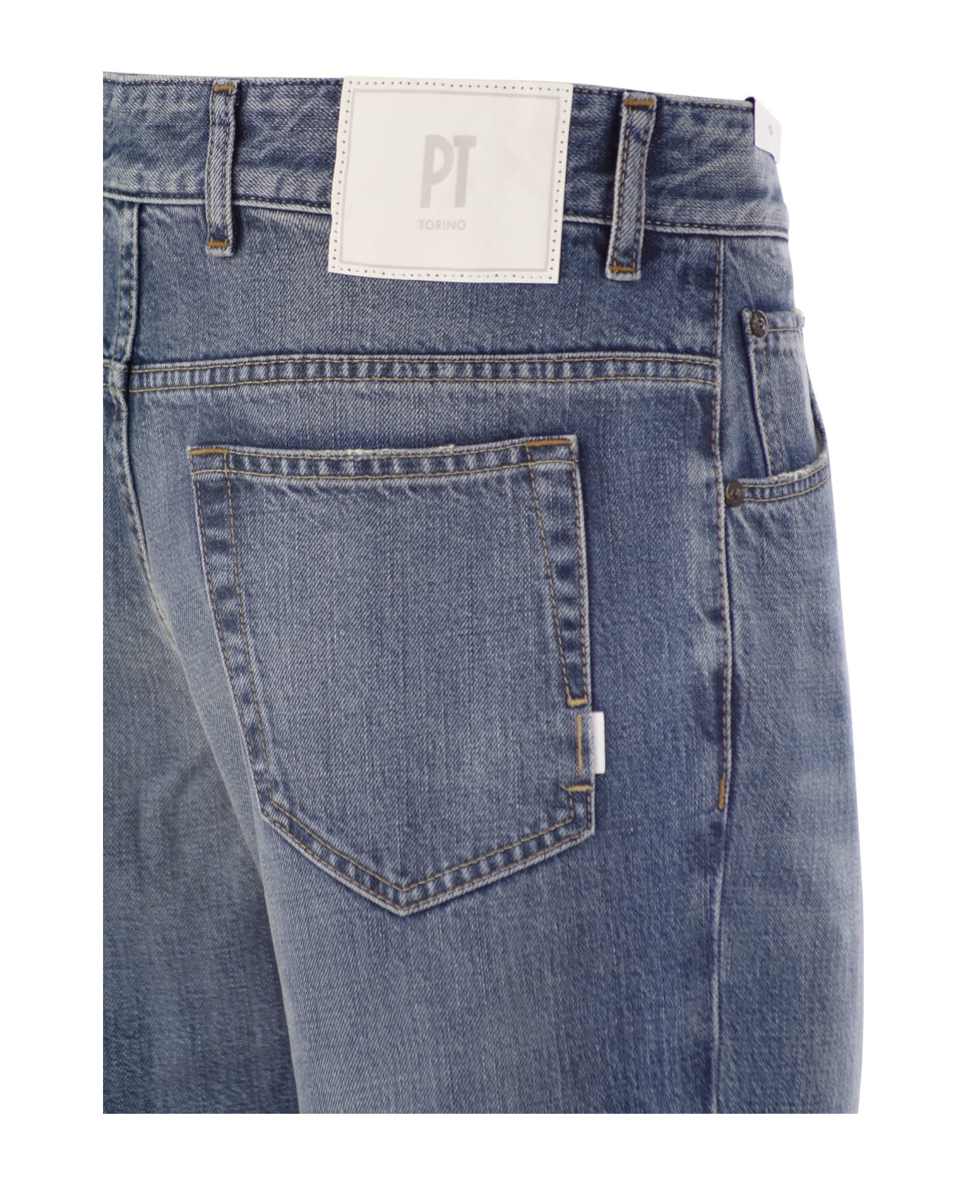 PT Torino Rebel- Straight-leg Jeans - Medium Denim デニム