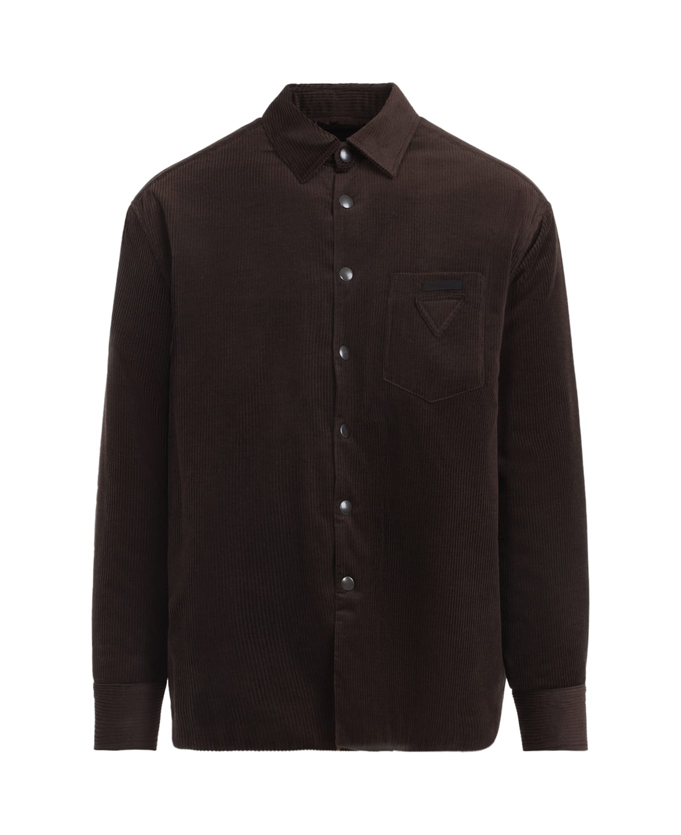 Prada Cotton And Cashmere Shirt - Ebano