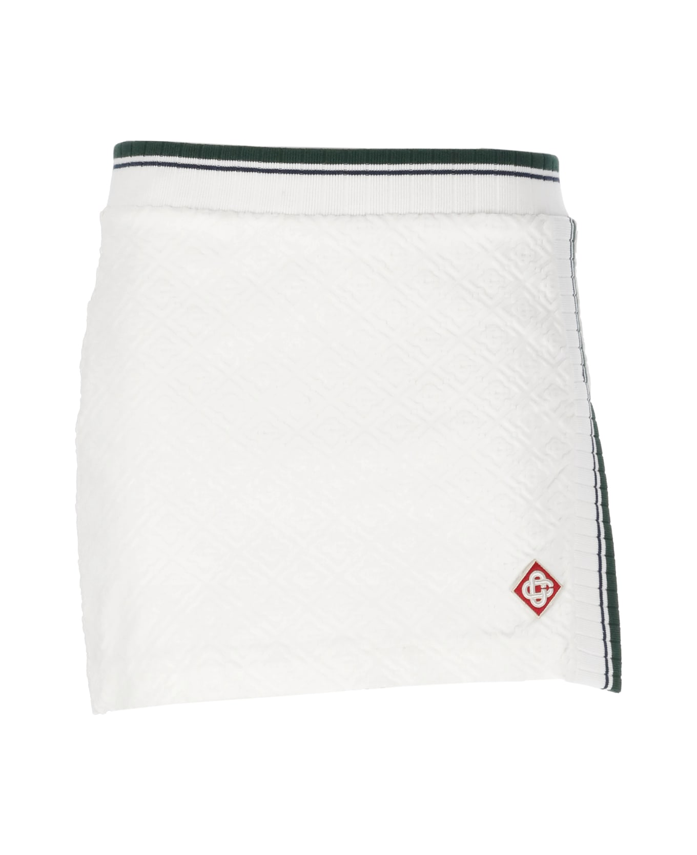Casablanca Mini Skirt With Monogram - White