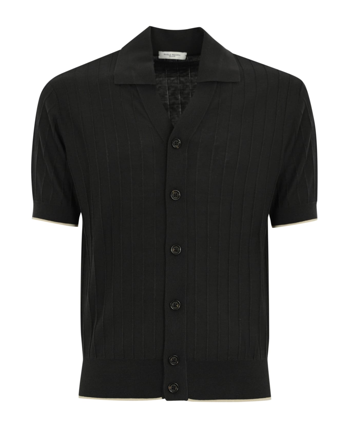 Paolo Pecora Silk And Cotton Knit Shirt - Marrone