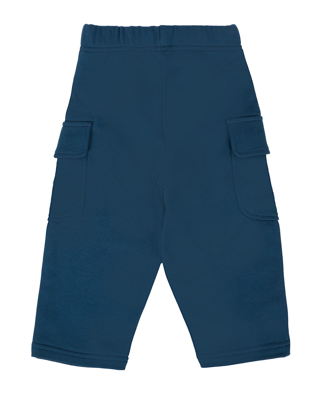Diesel Blue Trousers For Baby Boy With Logo - Blue