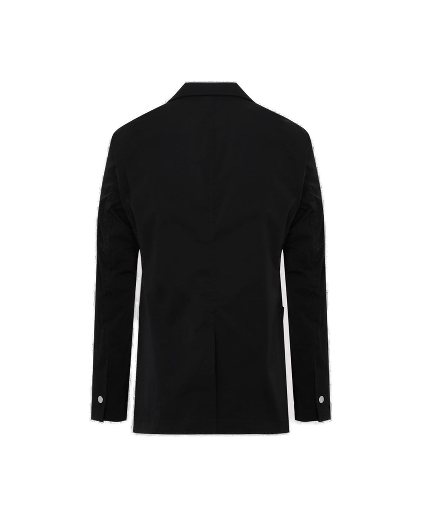 Bottega Veneta Single Breasted Long Sleeved Blazer - BLACK
