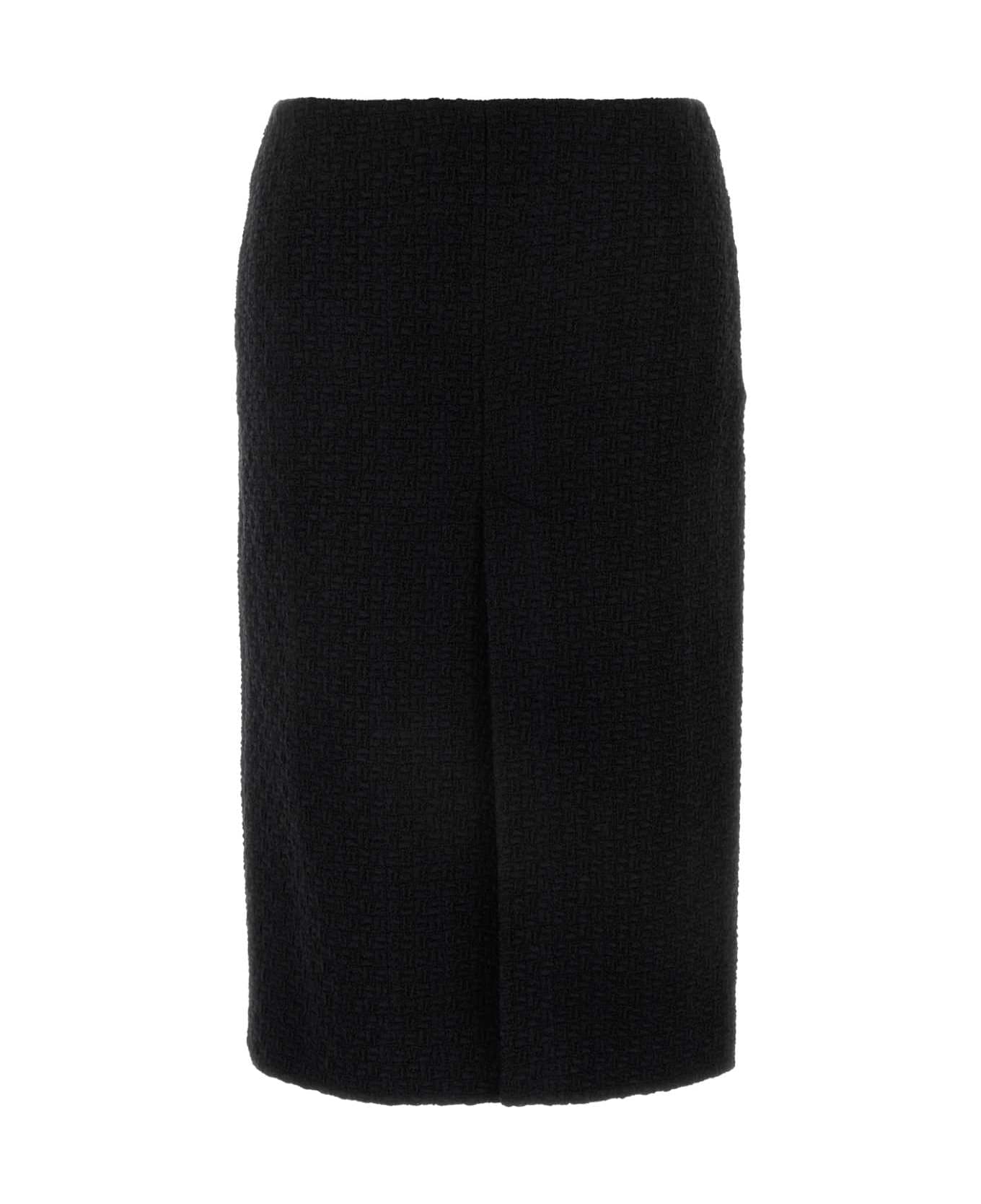 Gucci Black Tweed Skirt - Black