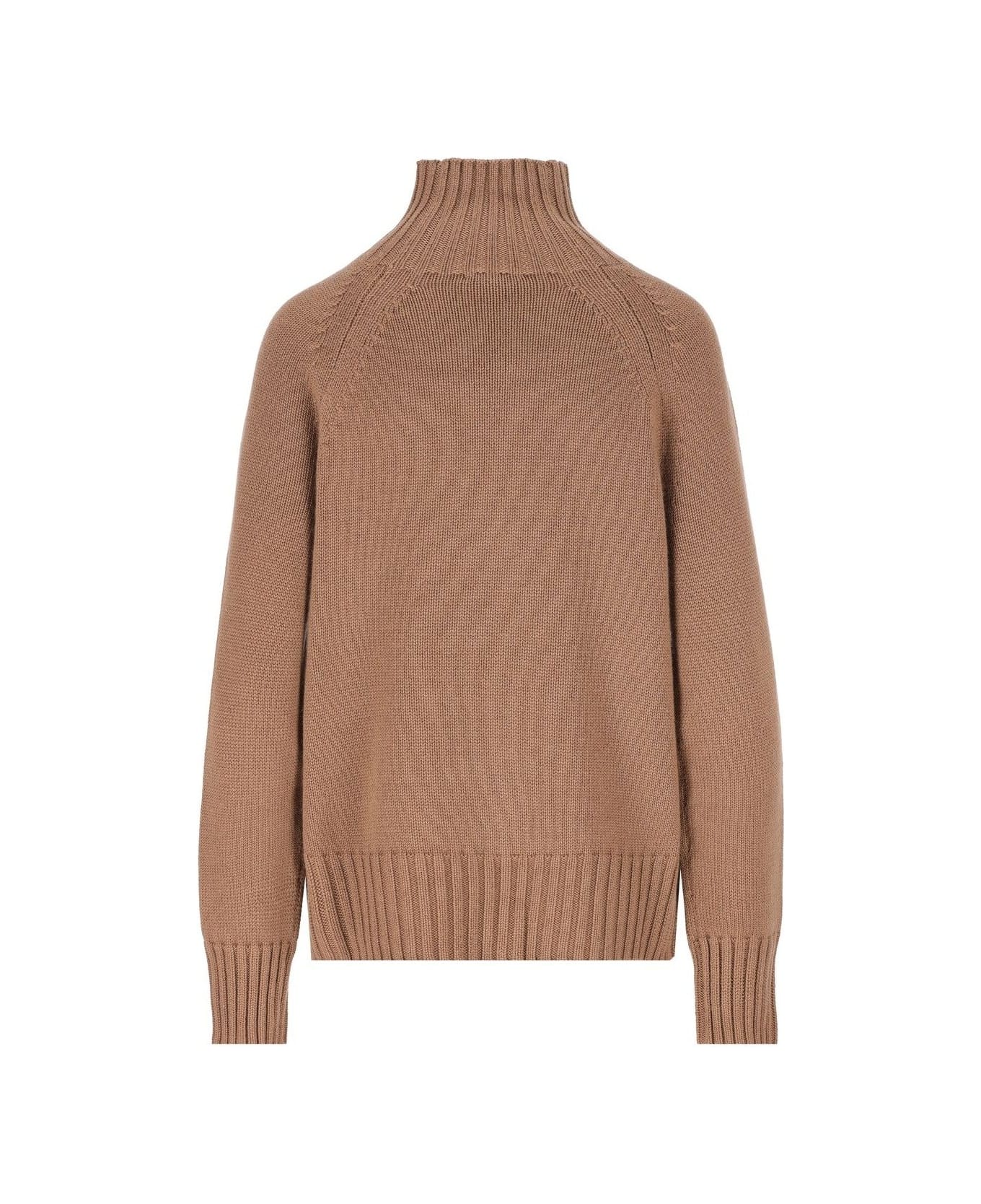 'S Max Mara Turtleneck Knitted Jumper - BROWN