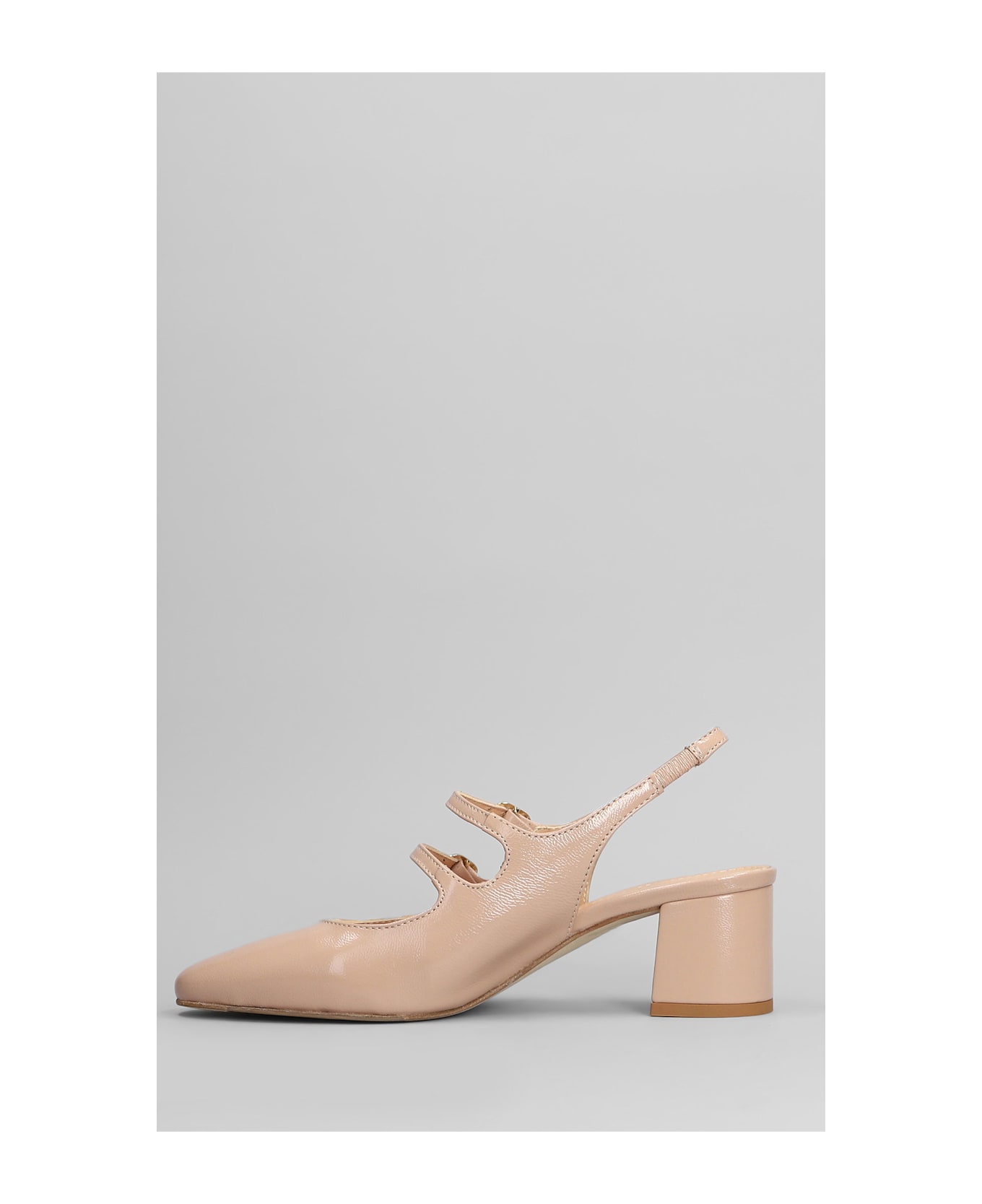 Julie Dee Pumps In Powder Leather - powder