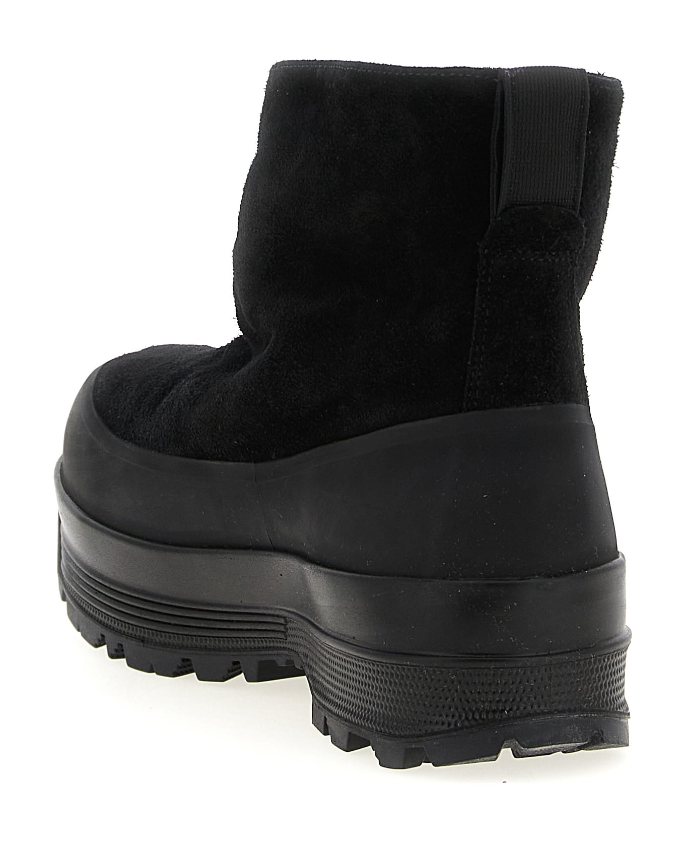 Stone Island Suede Ankle Boots - BLACK