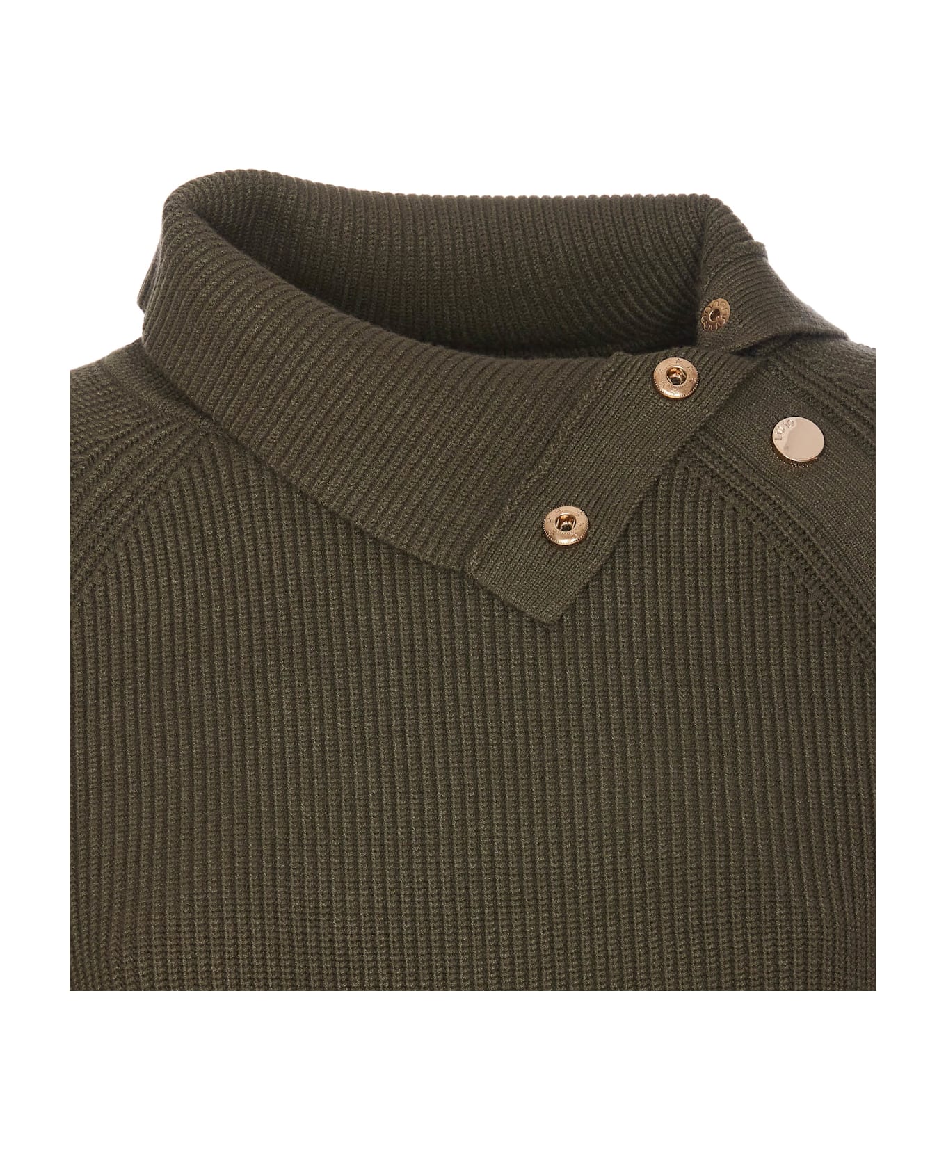 Liu-Jo Buttons And Pocket Sweater - Green