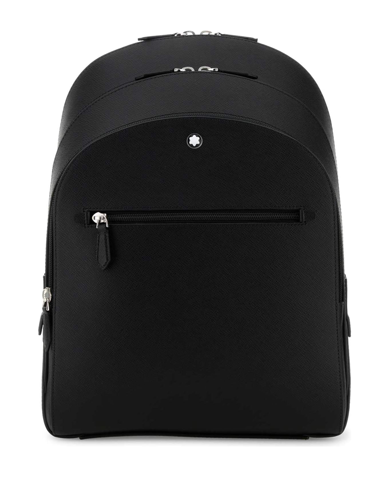 Montblanc Black Leather Backpack - 000