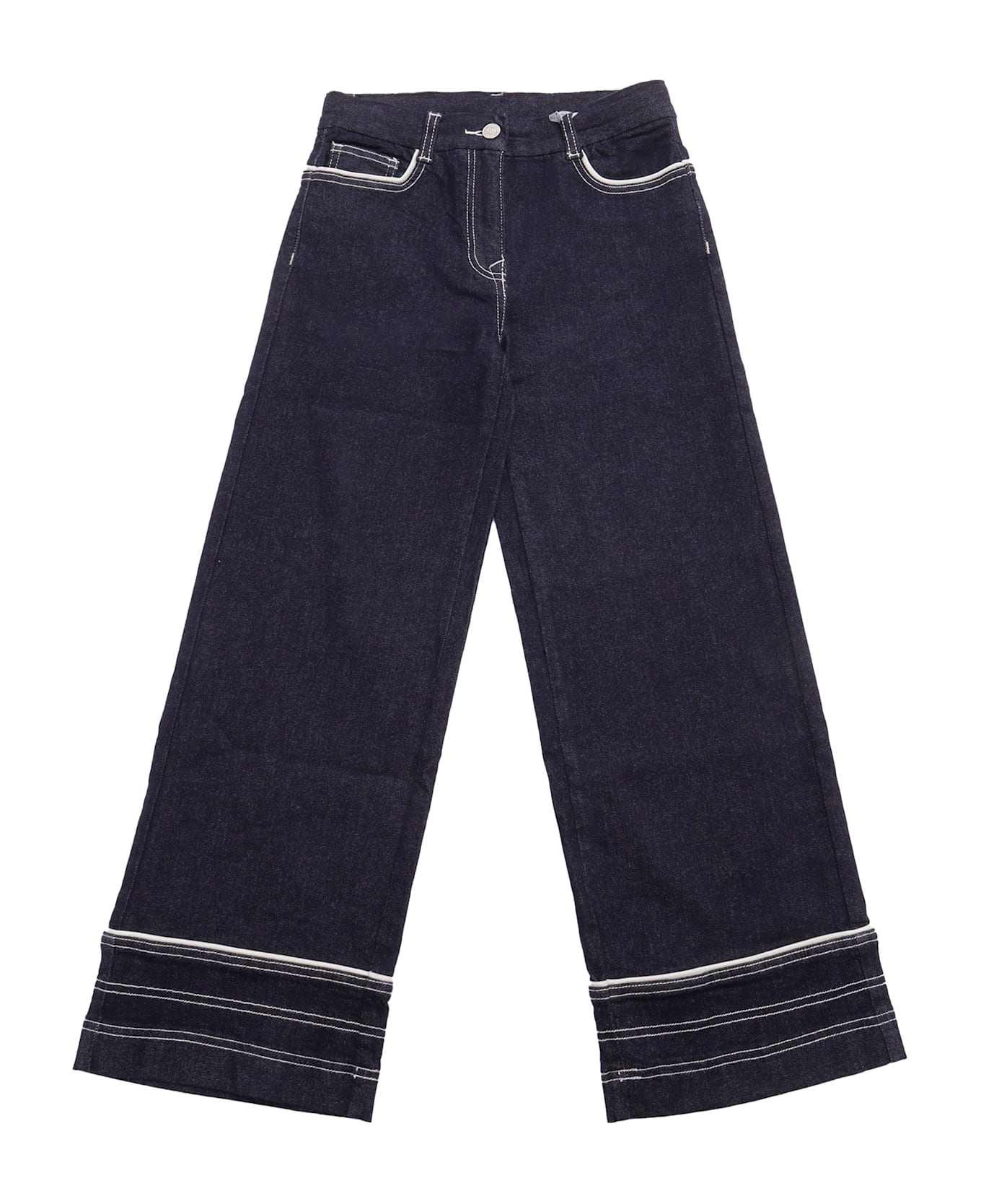 Monnalisa Heart Pockets Jeans - BLUE