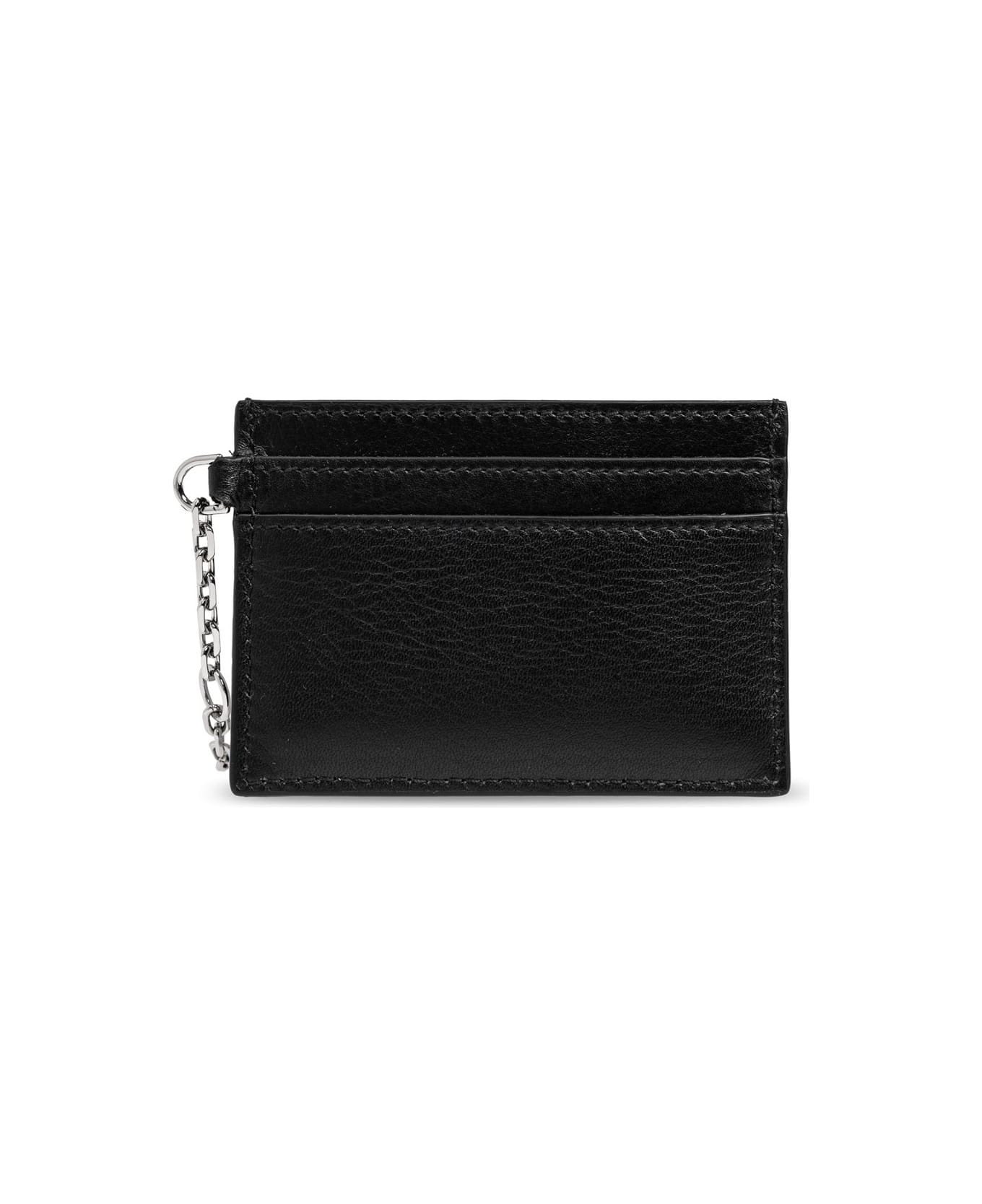 Alexander McQueen Sling Logo Plaque Card Holder - BLACK