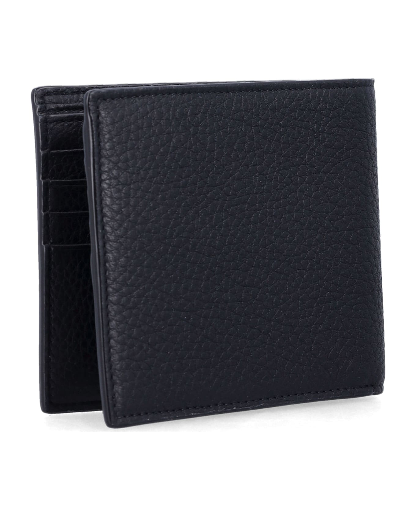 Saint Laurent Tiny Cassandre East/west Wallet - BLACK