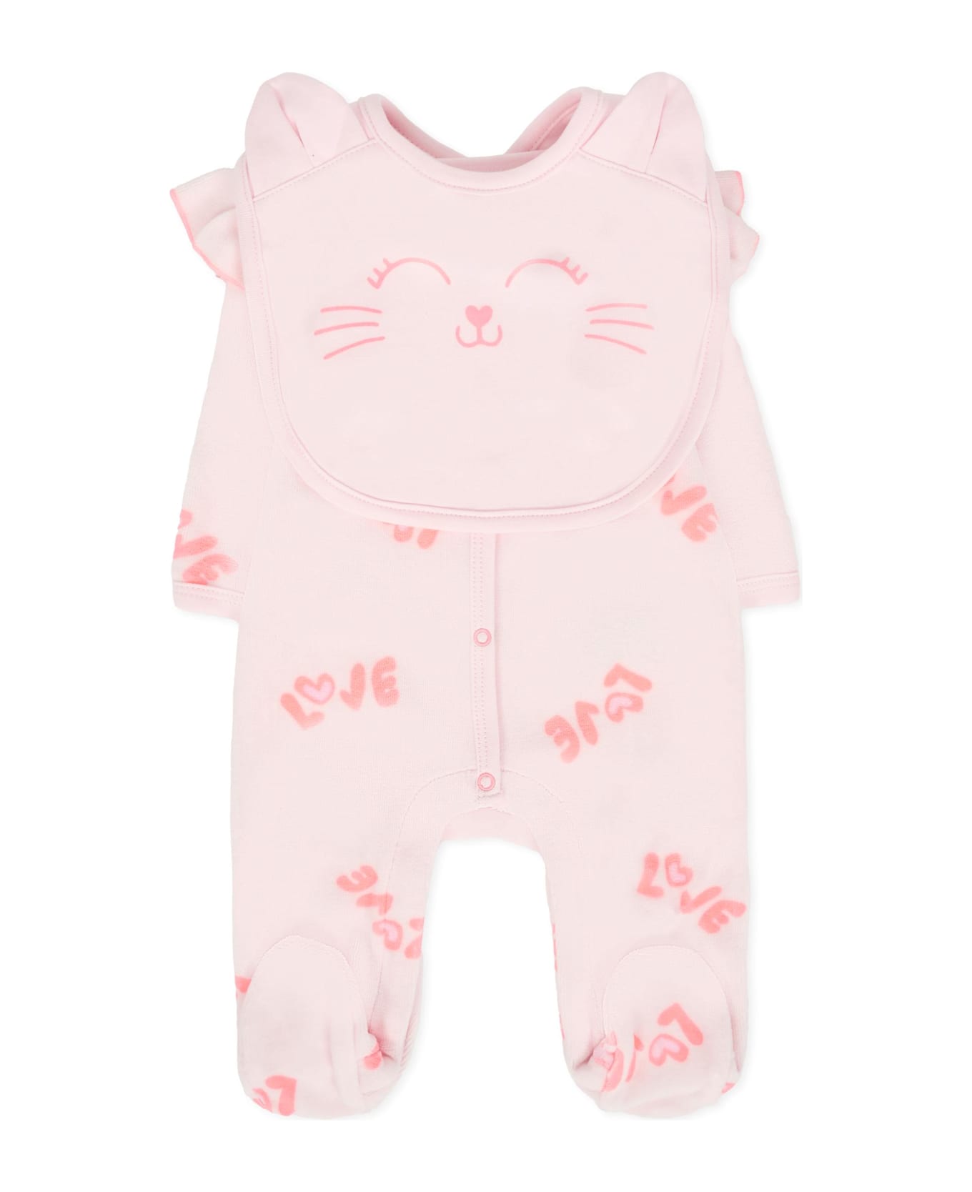 Billieblush Pink Babygrow Set For Baby Girl With Writing - Pink