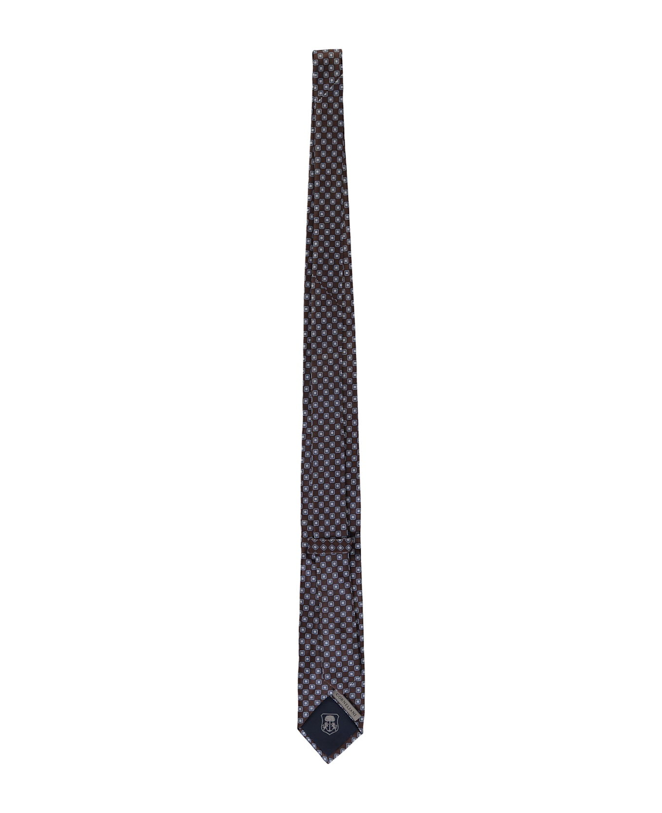 Corneliani Jacquard Silk Tie - brown