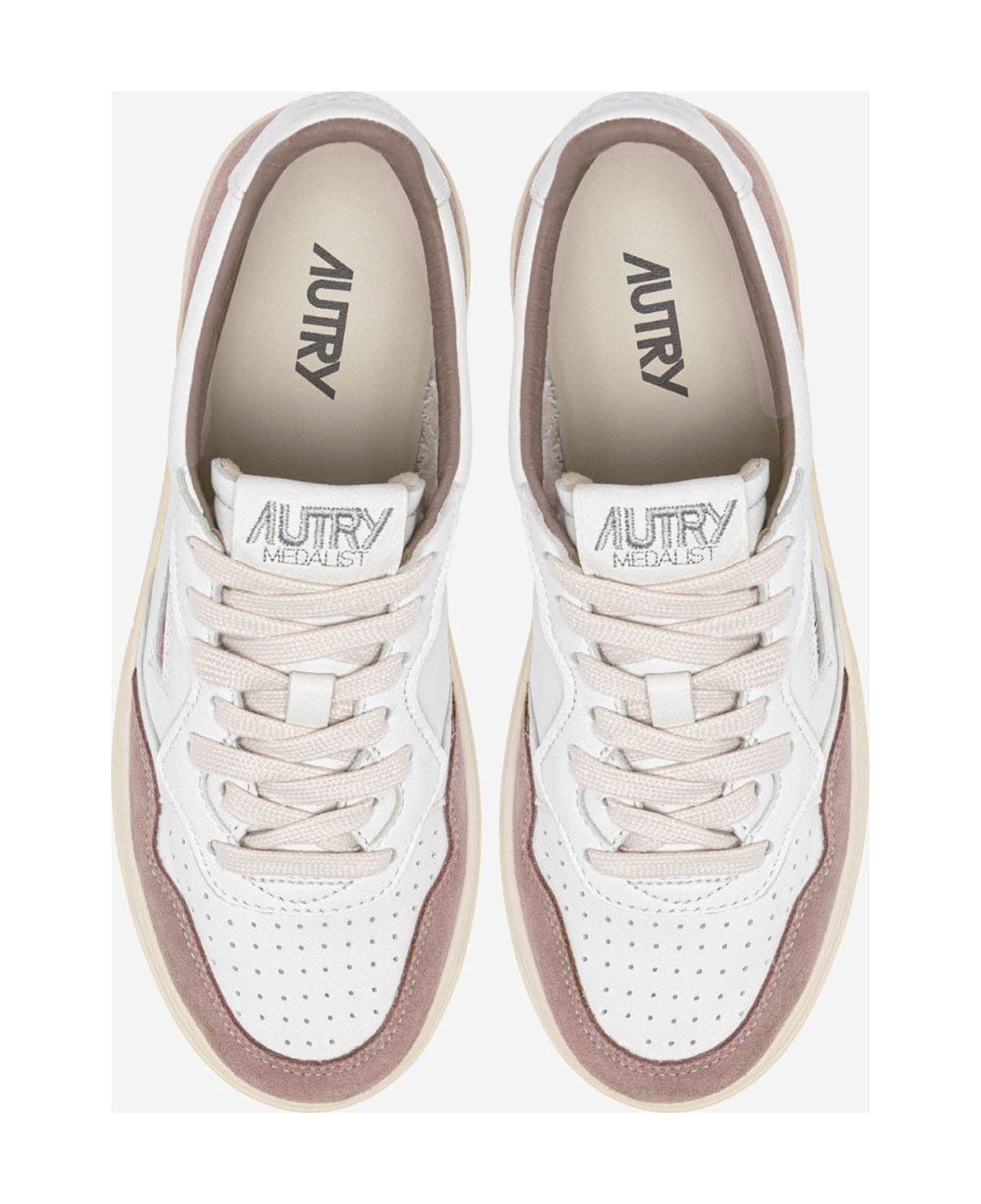 Autry Medalist Low Leather Sneakers - Beige