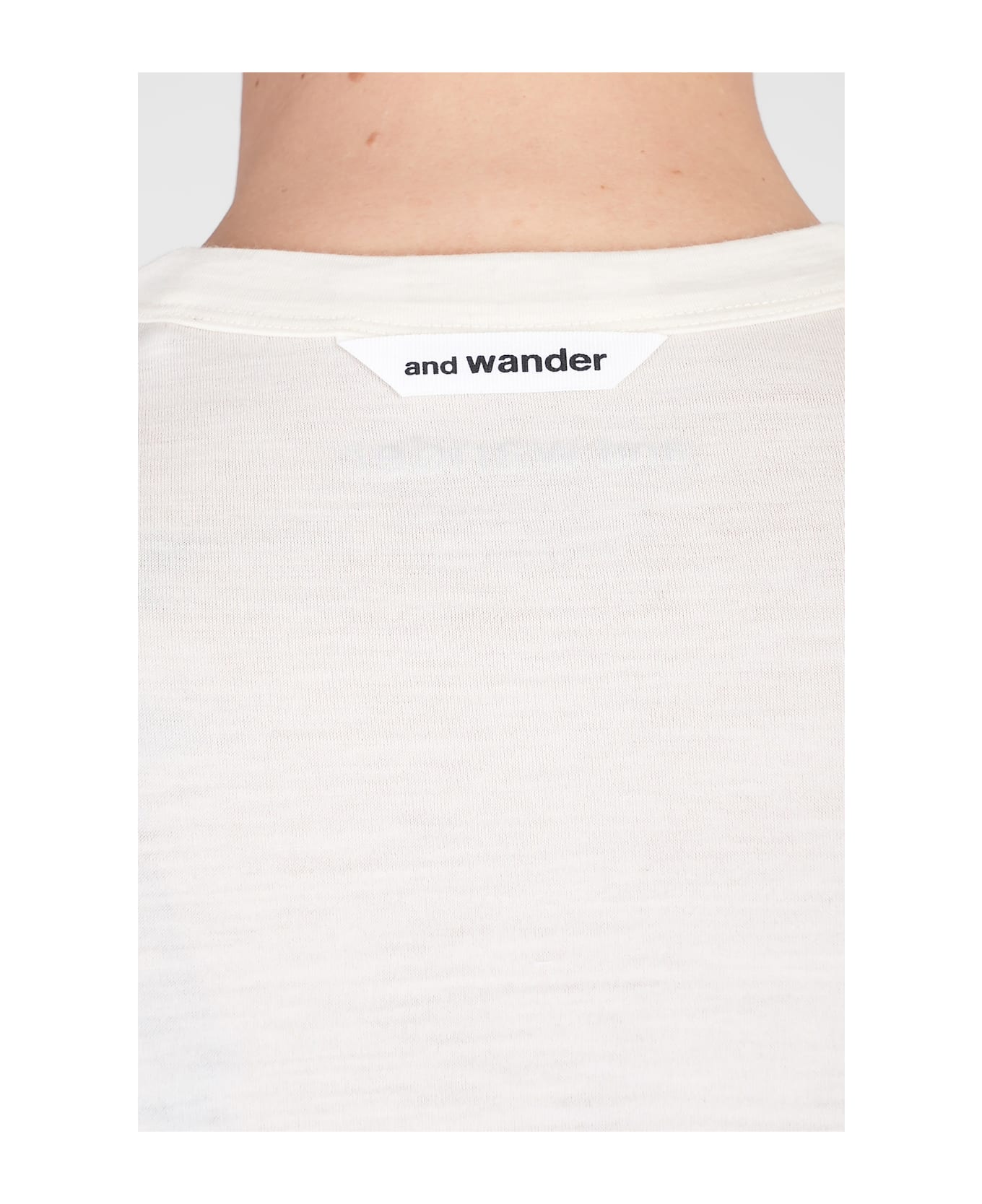 And Wander Tank Top In Beige Wool - beige