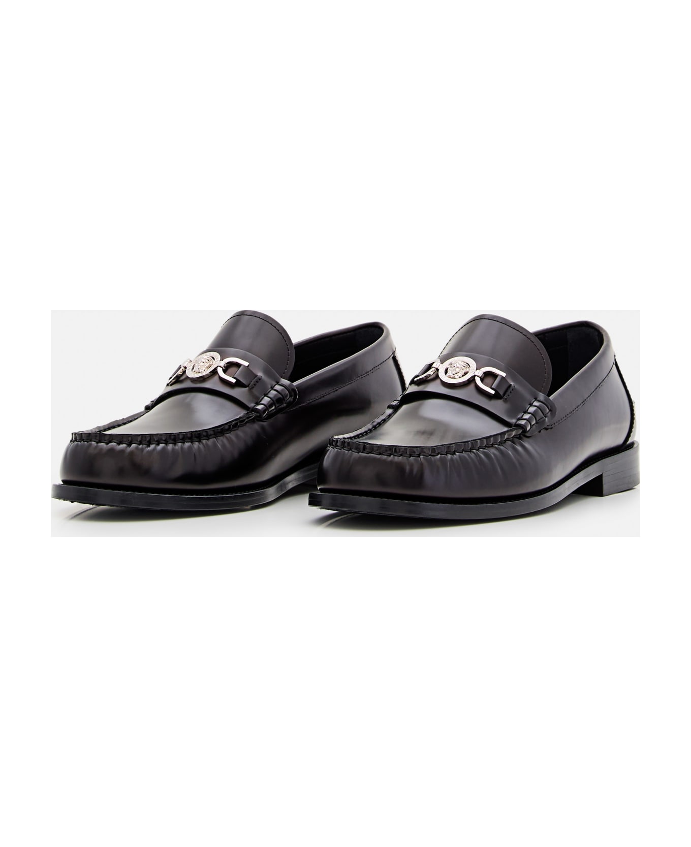 Versace Calf Leather Loafer - Black