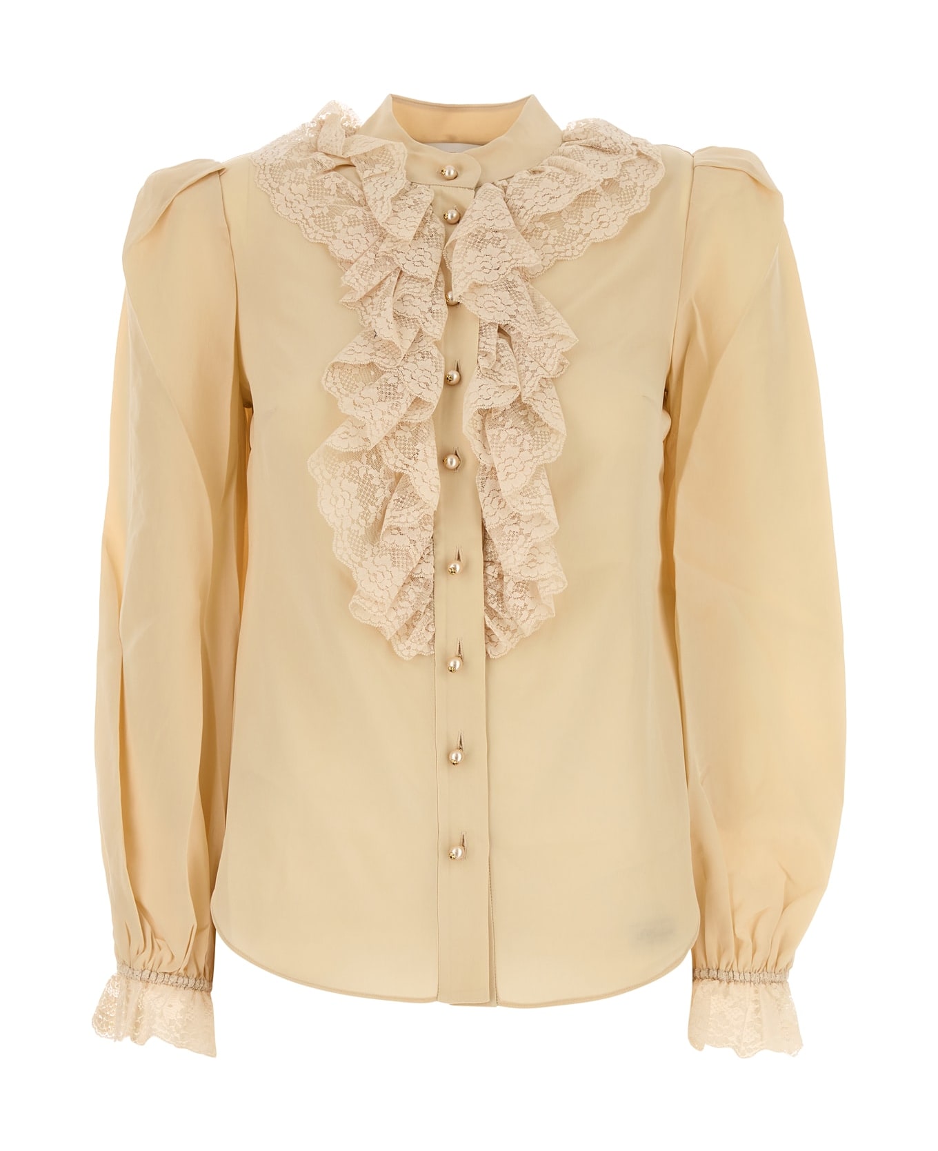 Zimmermann Illustration Ruffle Blouse - CREAM