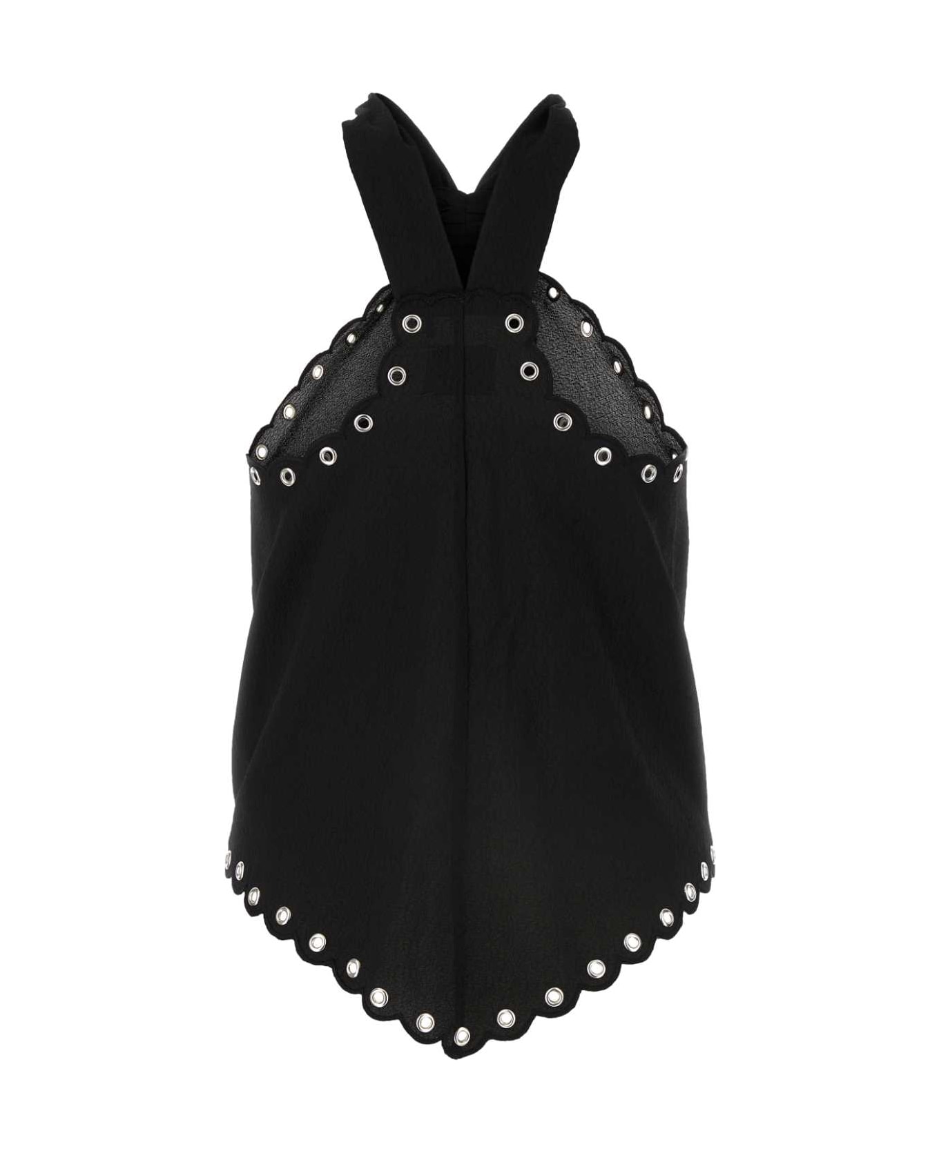 Isabel Marant Black Crepe Tecles Top - BLACK