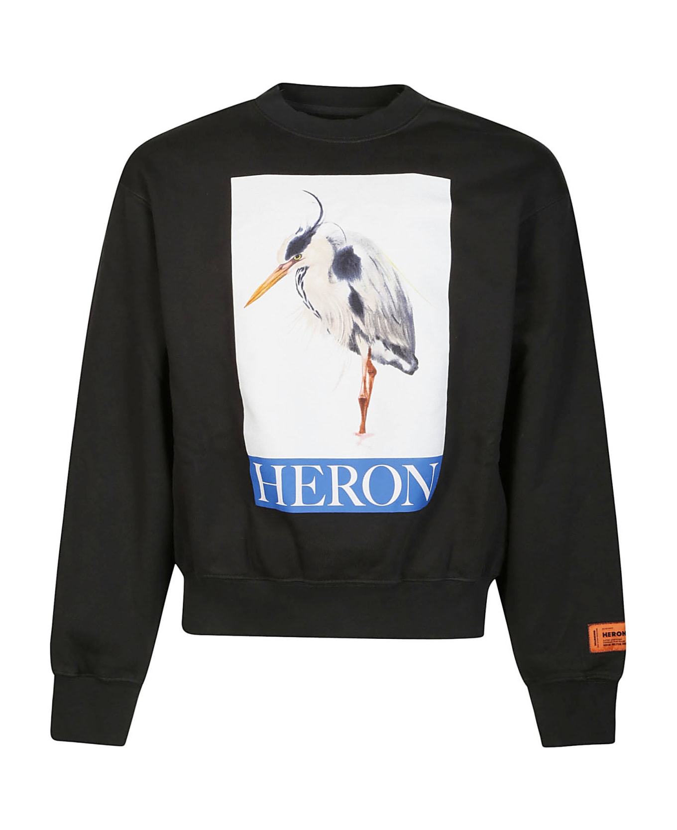 HERON PRESTON Heron Bird Painted Sweatshirt - Black Blue