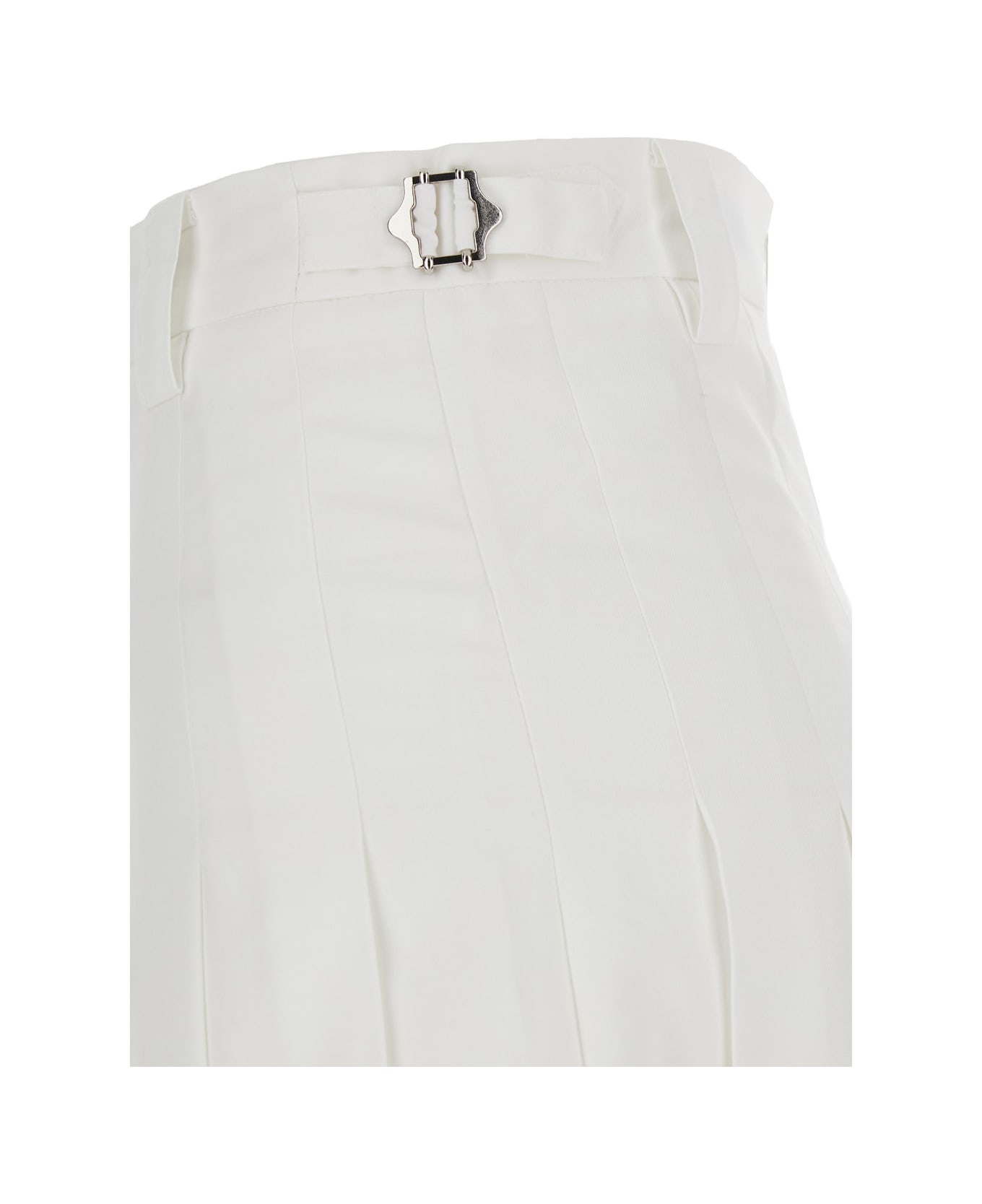 Dunst Midi Pleats Skirt - White スカート
