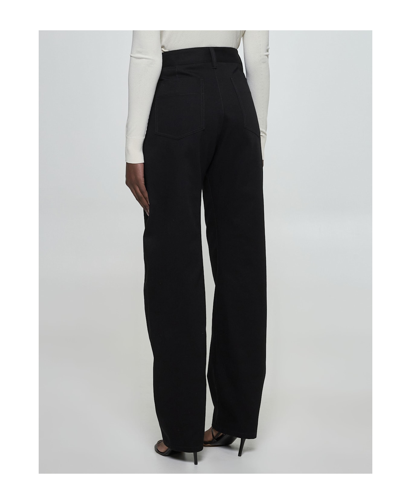 Lemaire Black Drill Twisted Jeans - Black