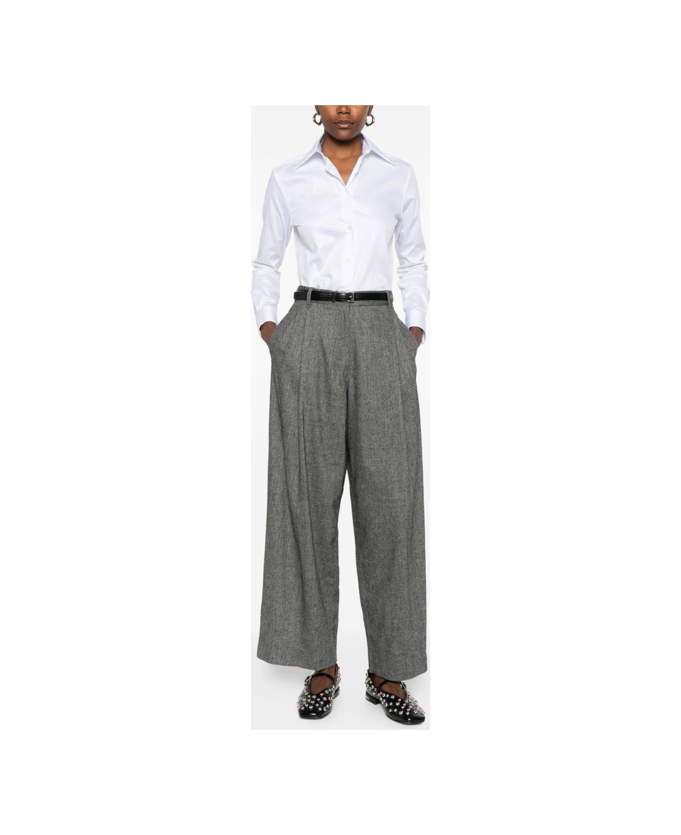 
S Max Mara Pleated Trousers - Grey