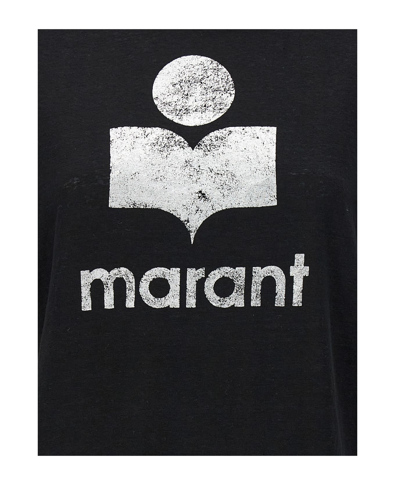 Marant Étoile Zewel Linen T-shirt - Black Tシャツ