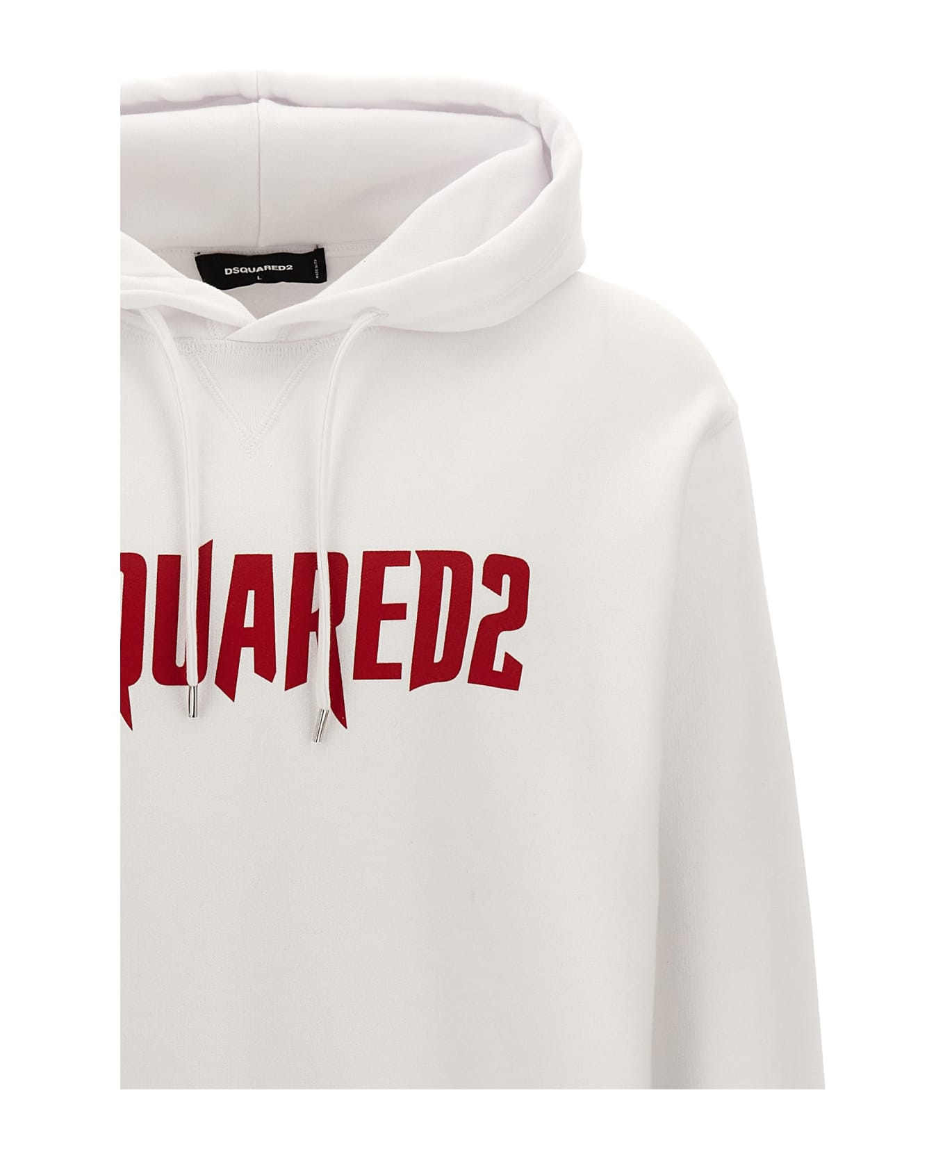 Dsquared2 Logo Print Hoodie - White