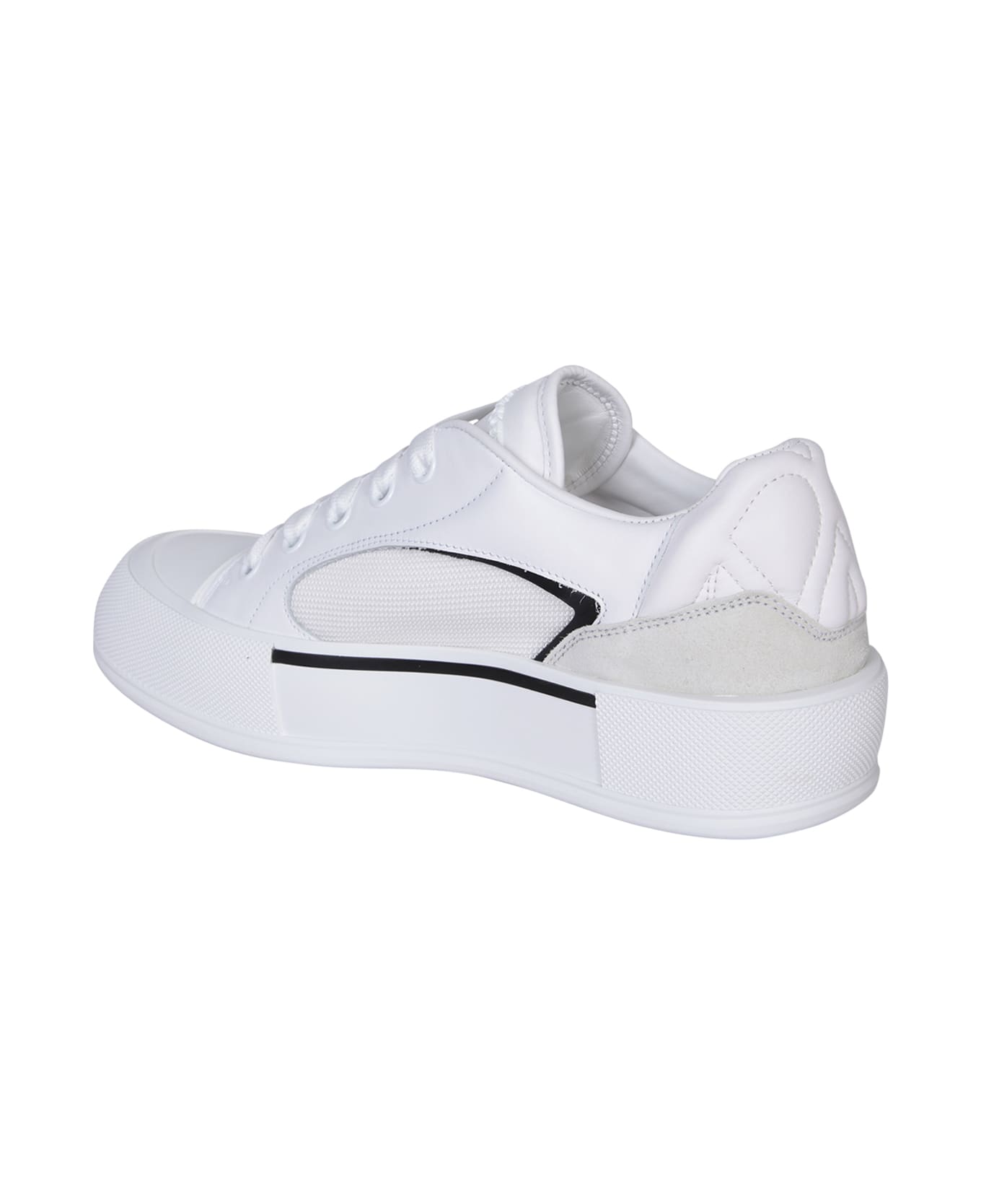 Alexander McQueen Low White/black Sneakers - White