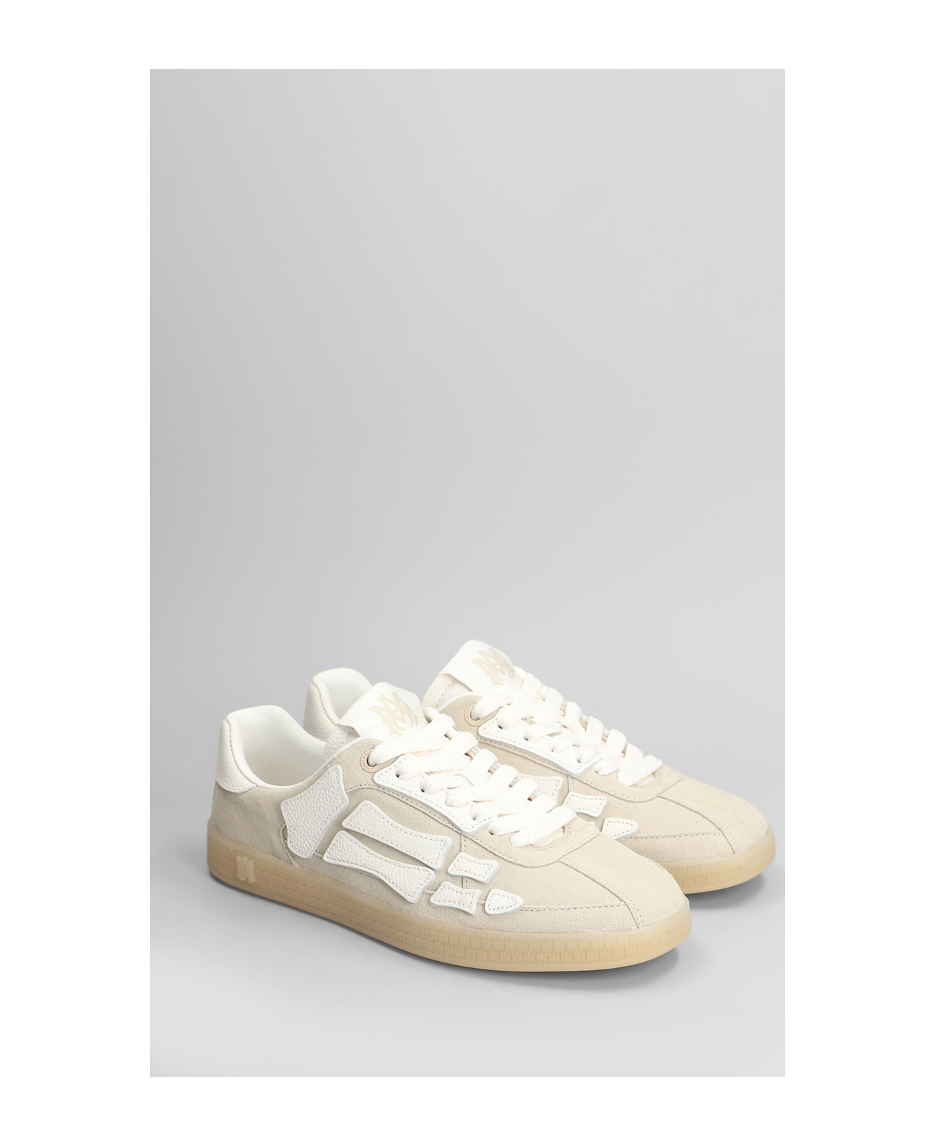 AMIRI Pacific Bones Sneakers In Beige Suede - beige