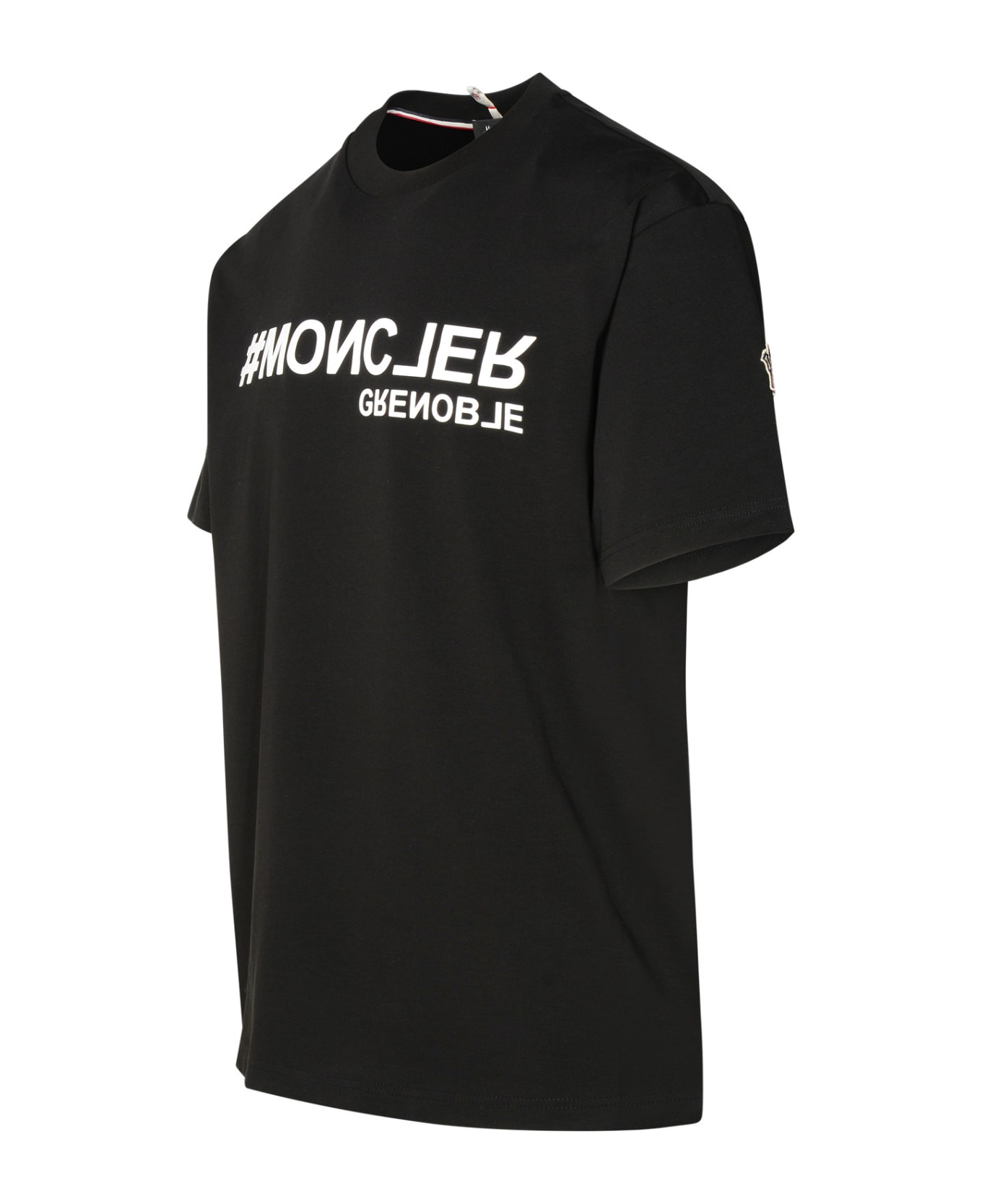 Moncler Grenoble Black Cotton T-shirt - Black