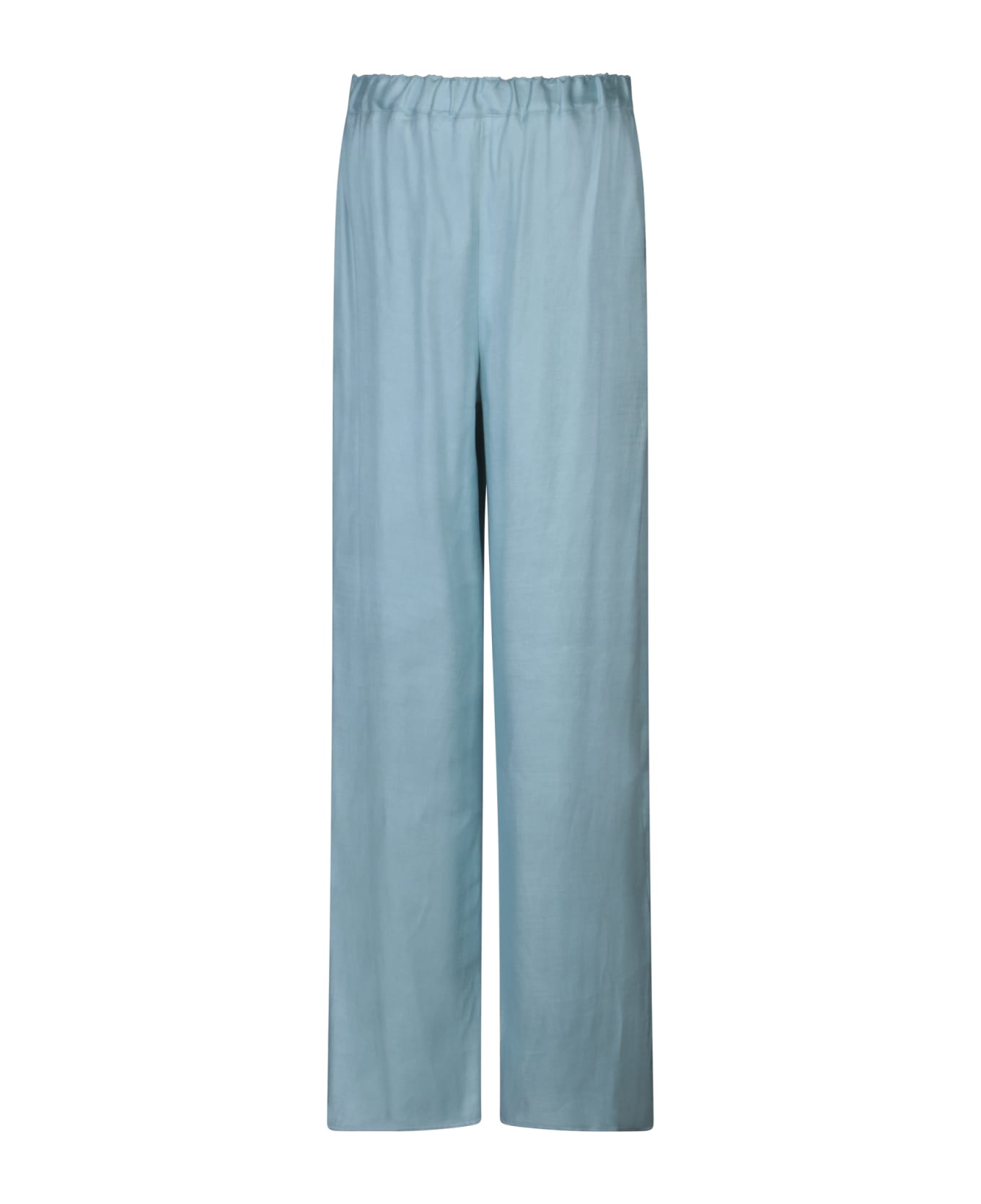 Lardini Light Blue Linen-viscose Trousers - Blue