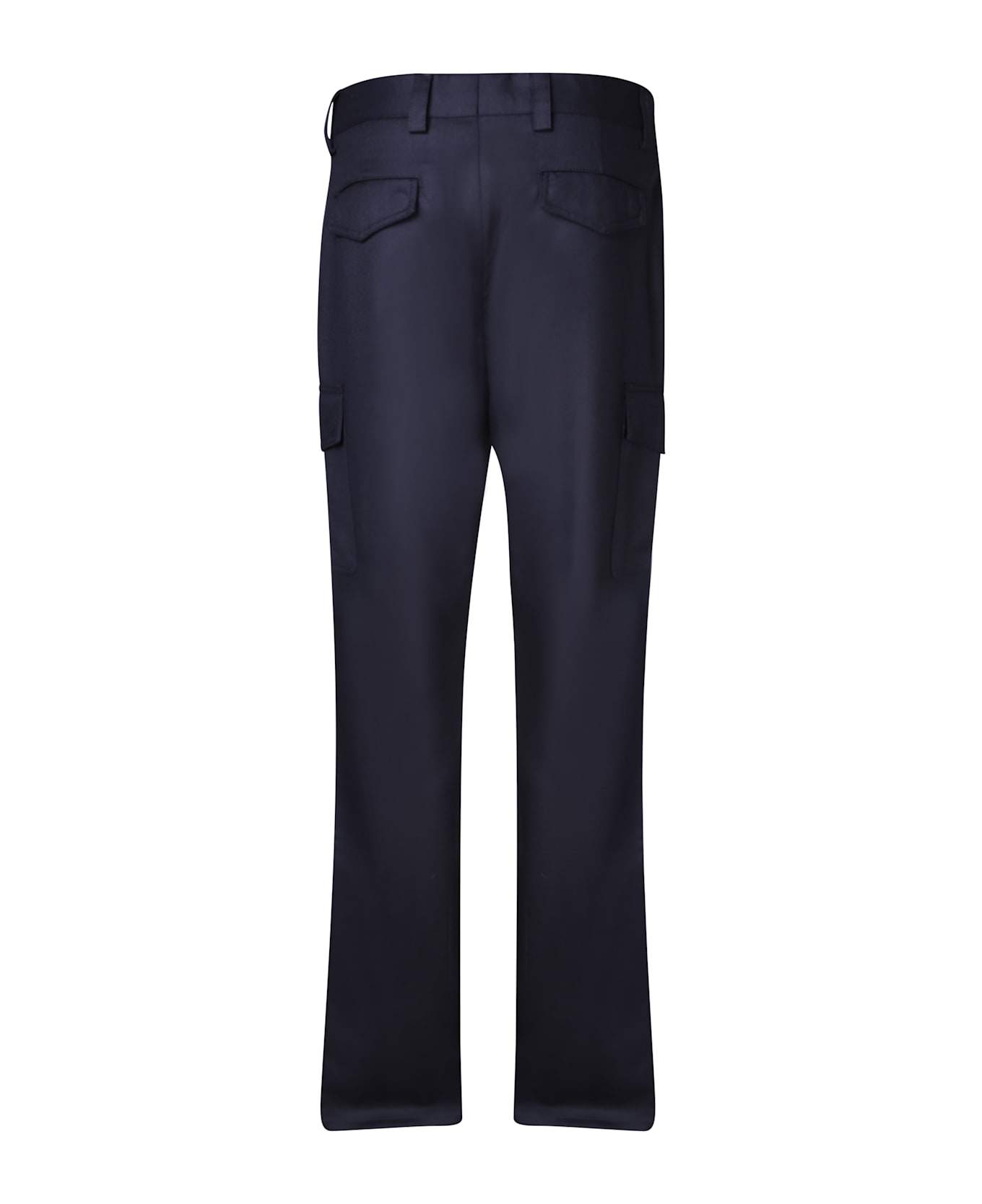 Brunello Cucinelli Blue Flannel Cargo Pants - Blue