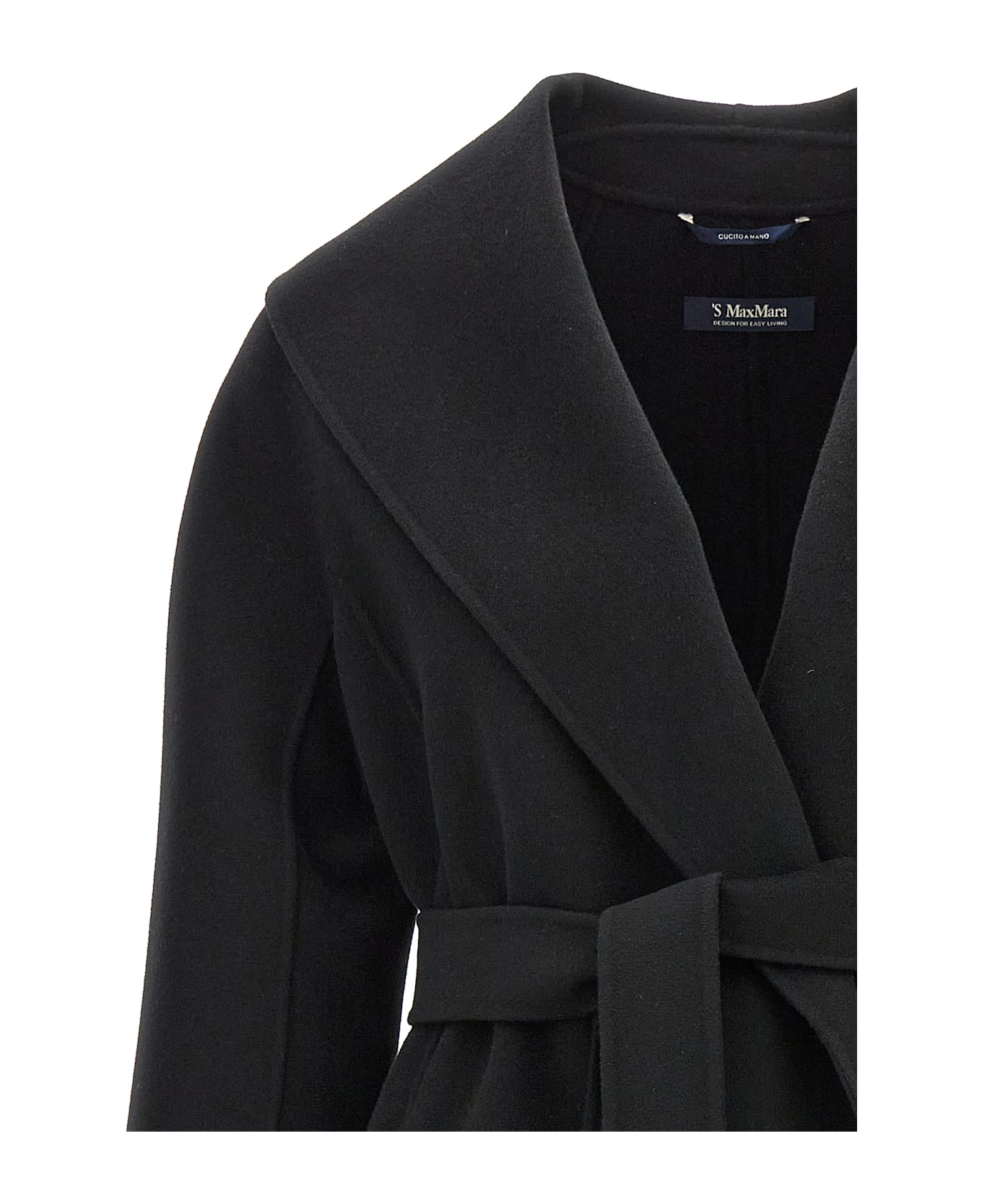 'S Max Mara 'messi' Coat - Black  